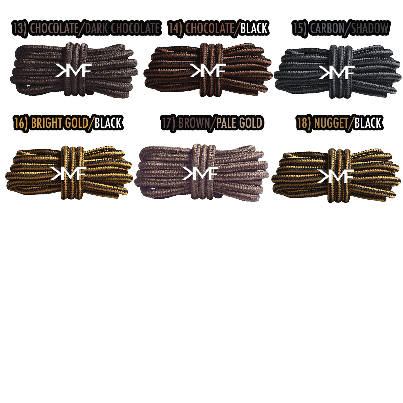 Rope Dual Tone Premium Boot Shoelaces
