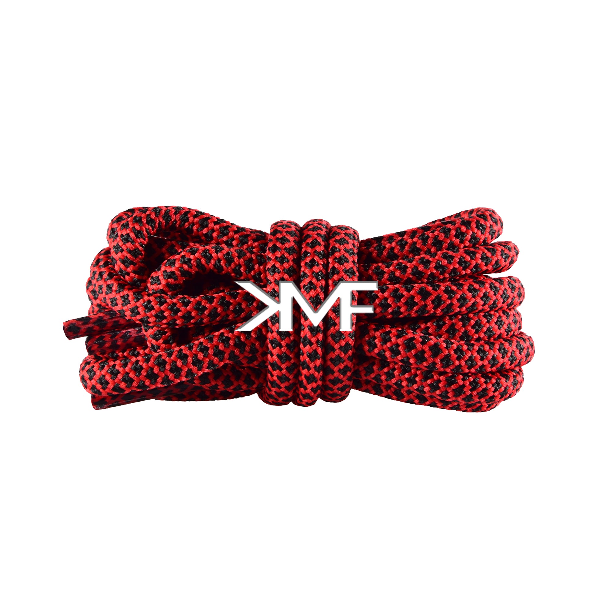 Black & Red Honeycomb Rope Shoelaces