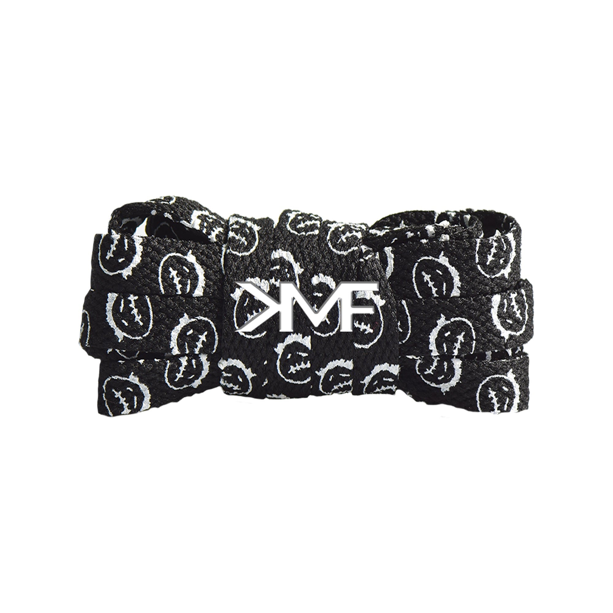 Black & White Cactus Jack Flat Shoelaces