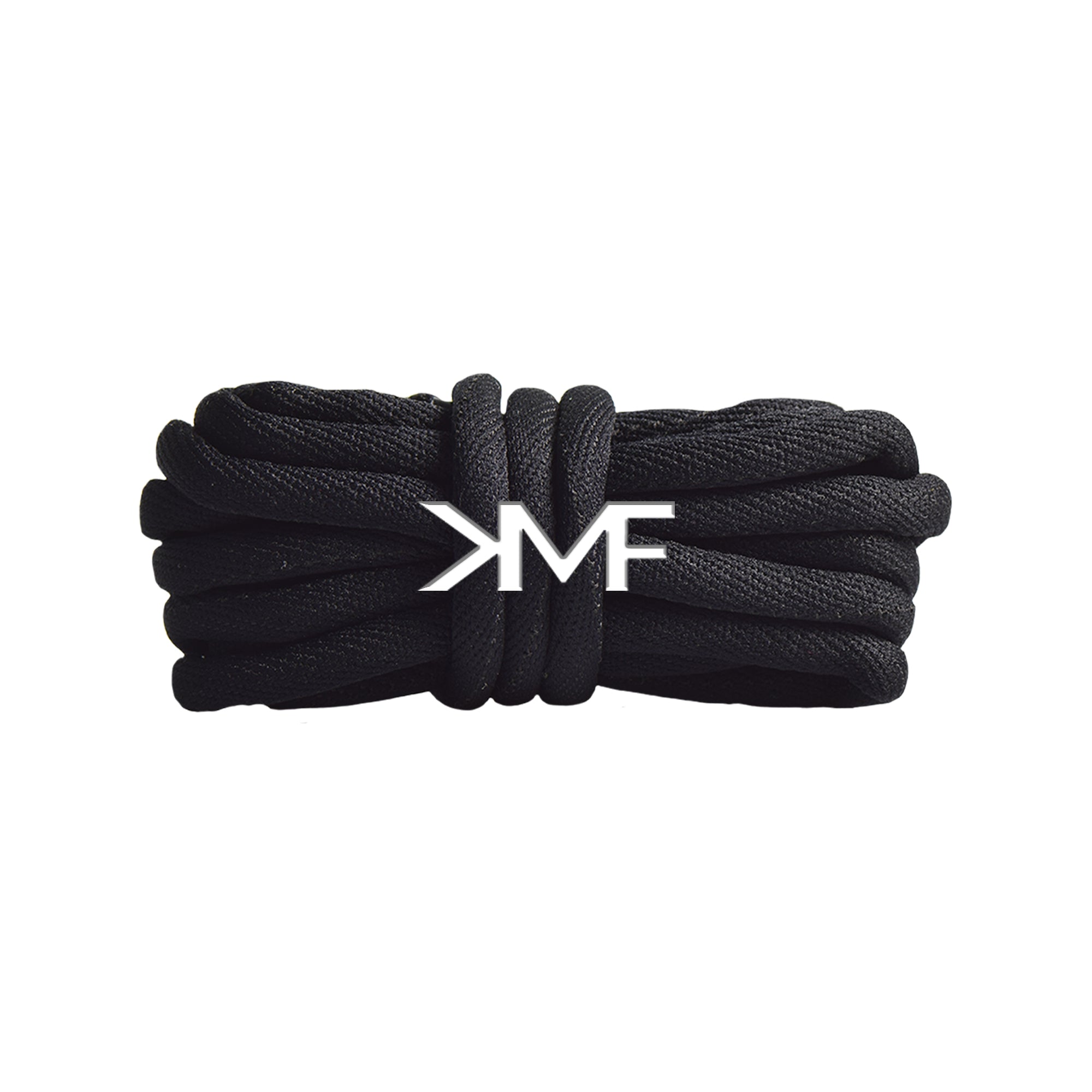 Black Tubular Soft Round Shoelaces