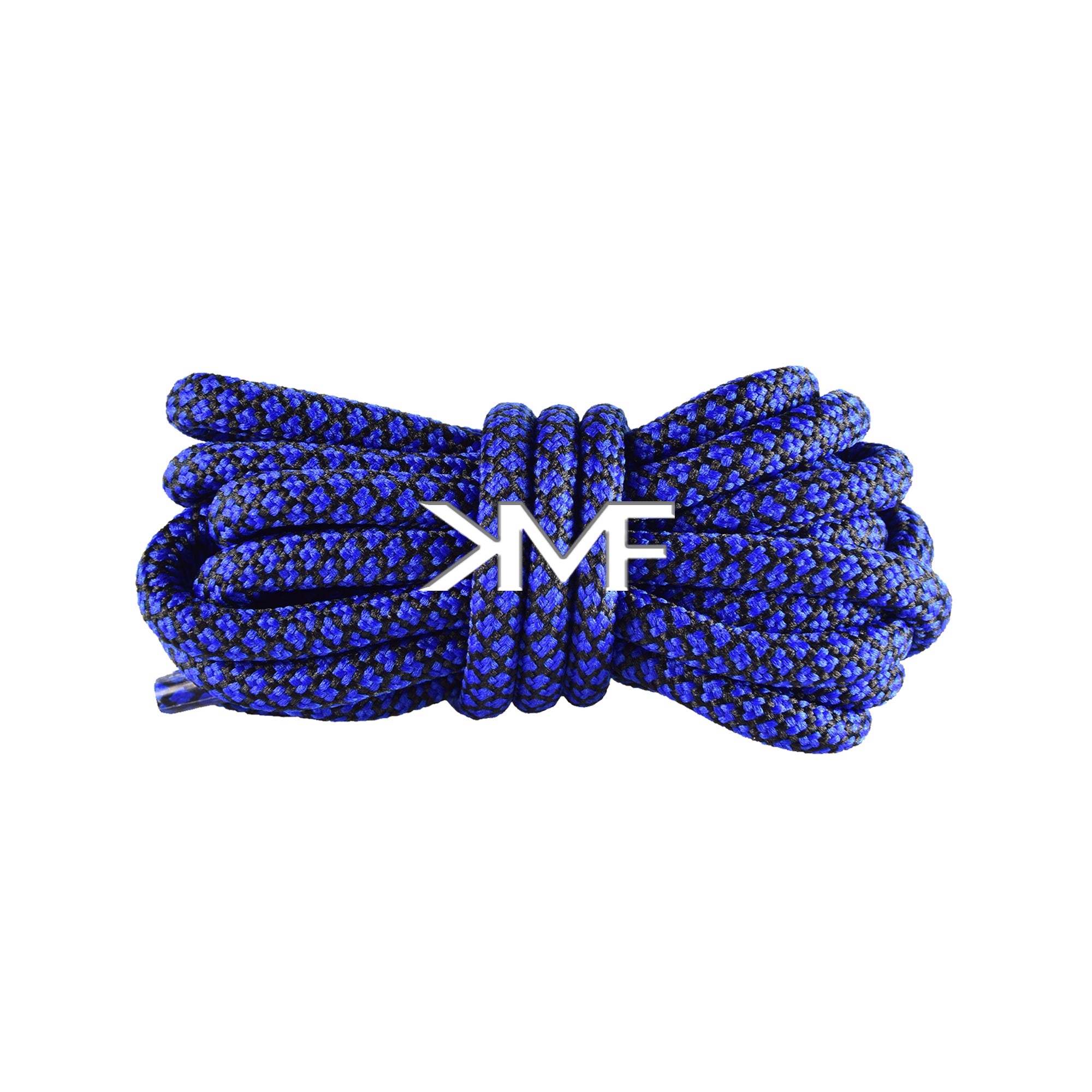 Blue & Black Honeycomb Rope Shoelaces