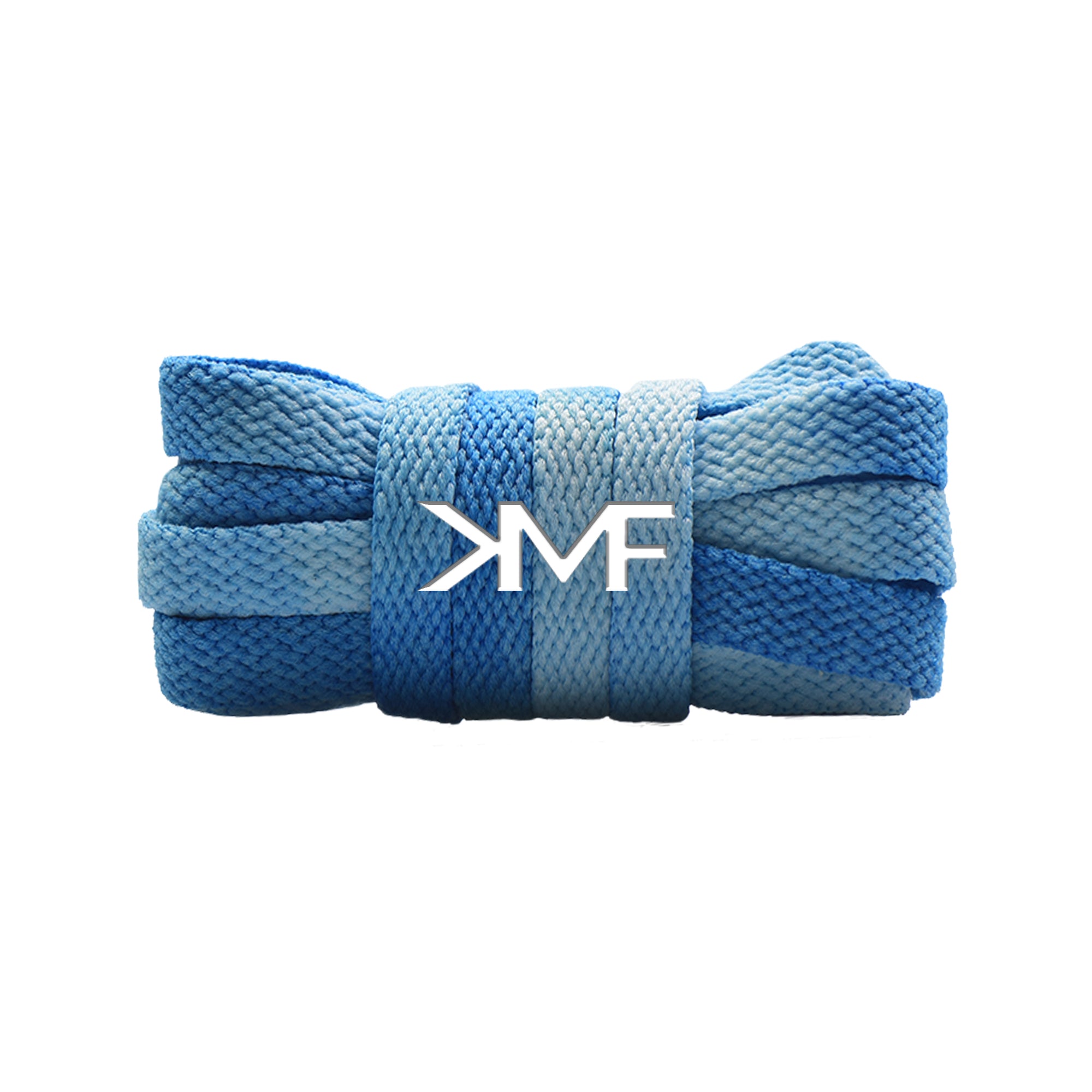 Blue Faded Flat Shoelaces