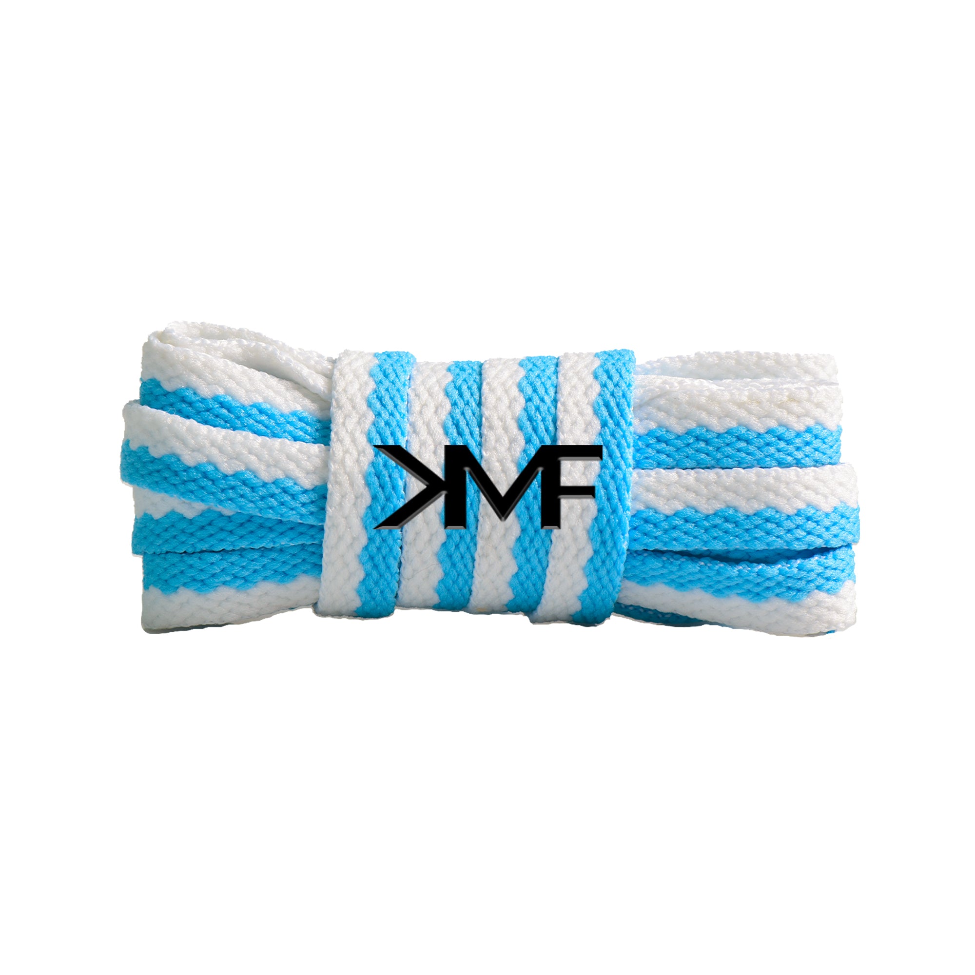 Blue Ice Dual Tone Flat Shoelaces