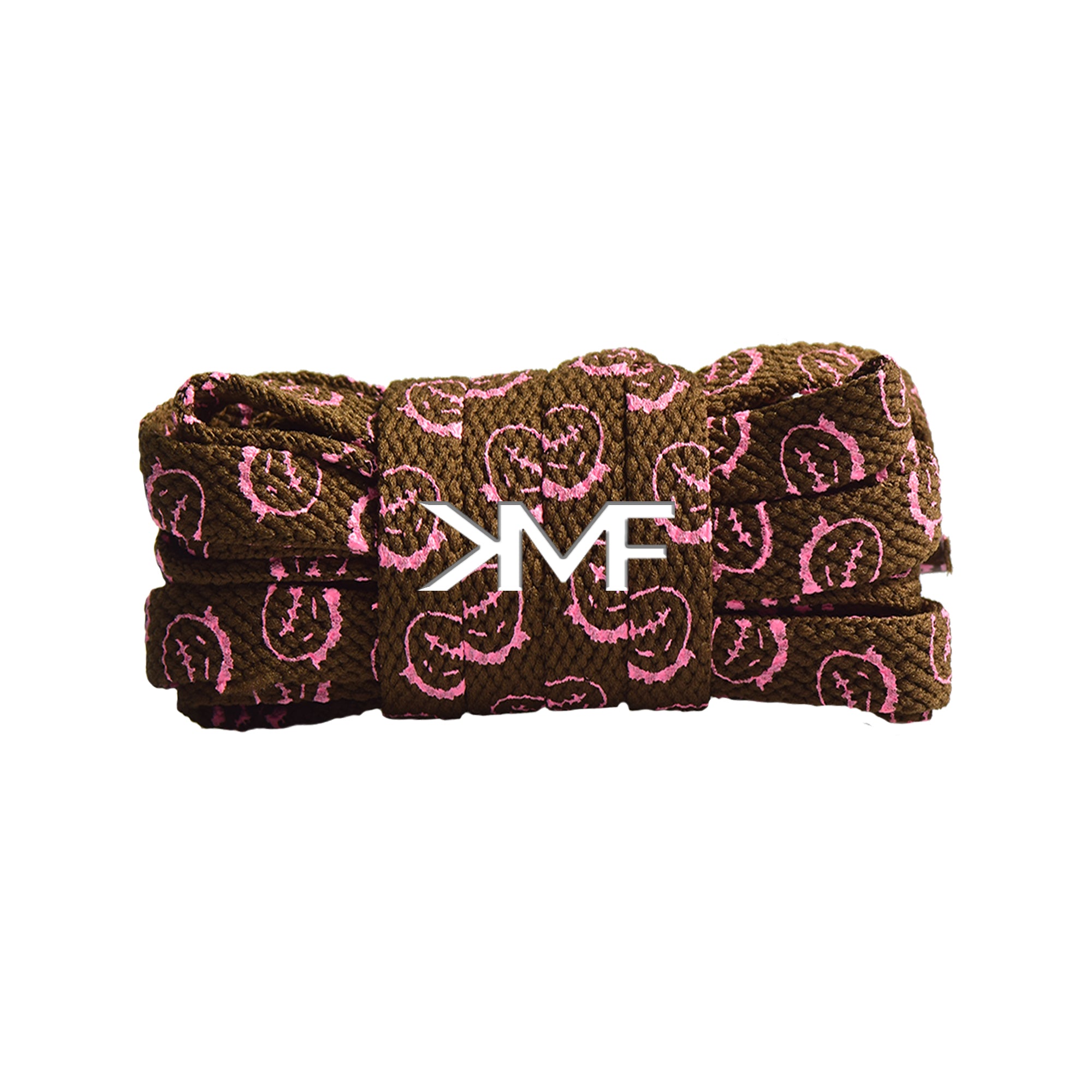 Brown & Pink Cactus Jack Flat Shoelaces