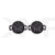Black / Grey Speckles Medusa Head Dubraes