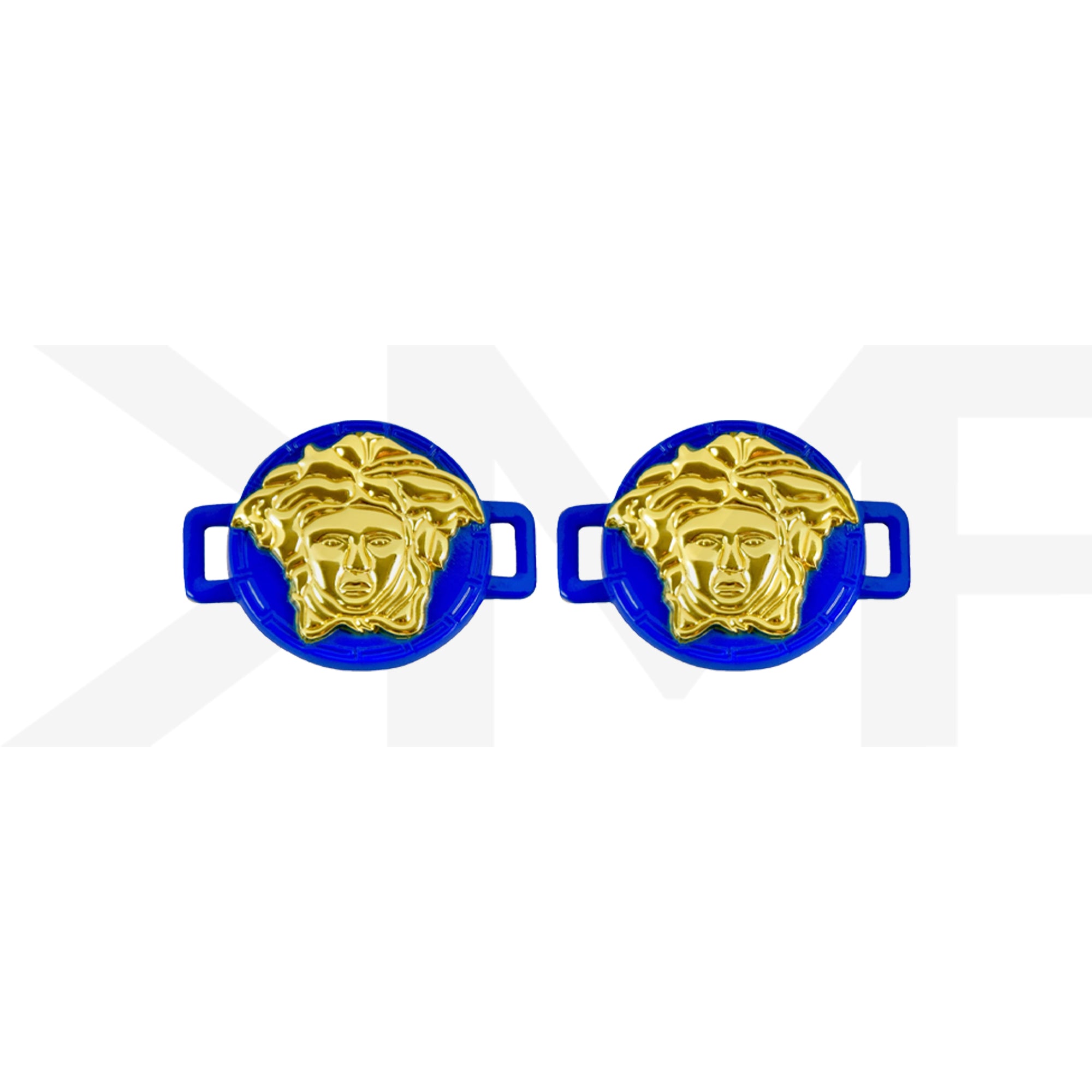 Blue / Gold Medusa Head Dubraes