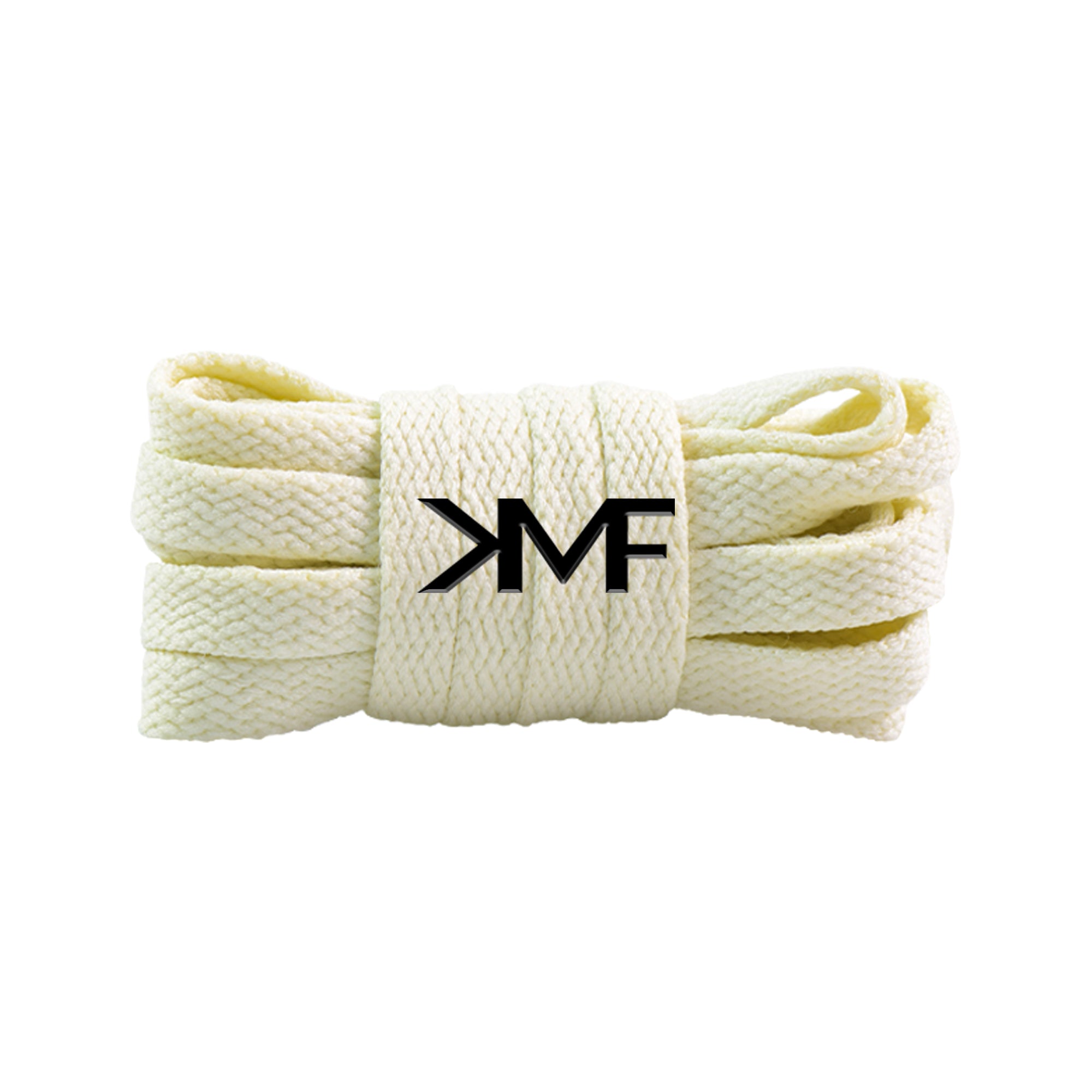 Cream Slim Classic Flat Shoelaces