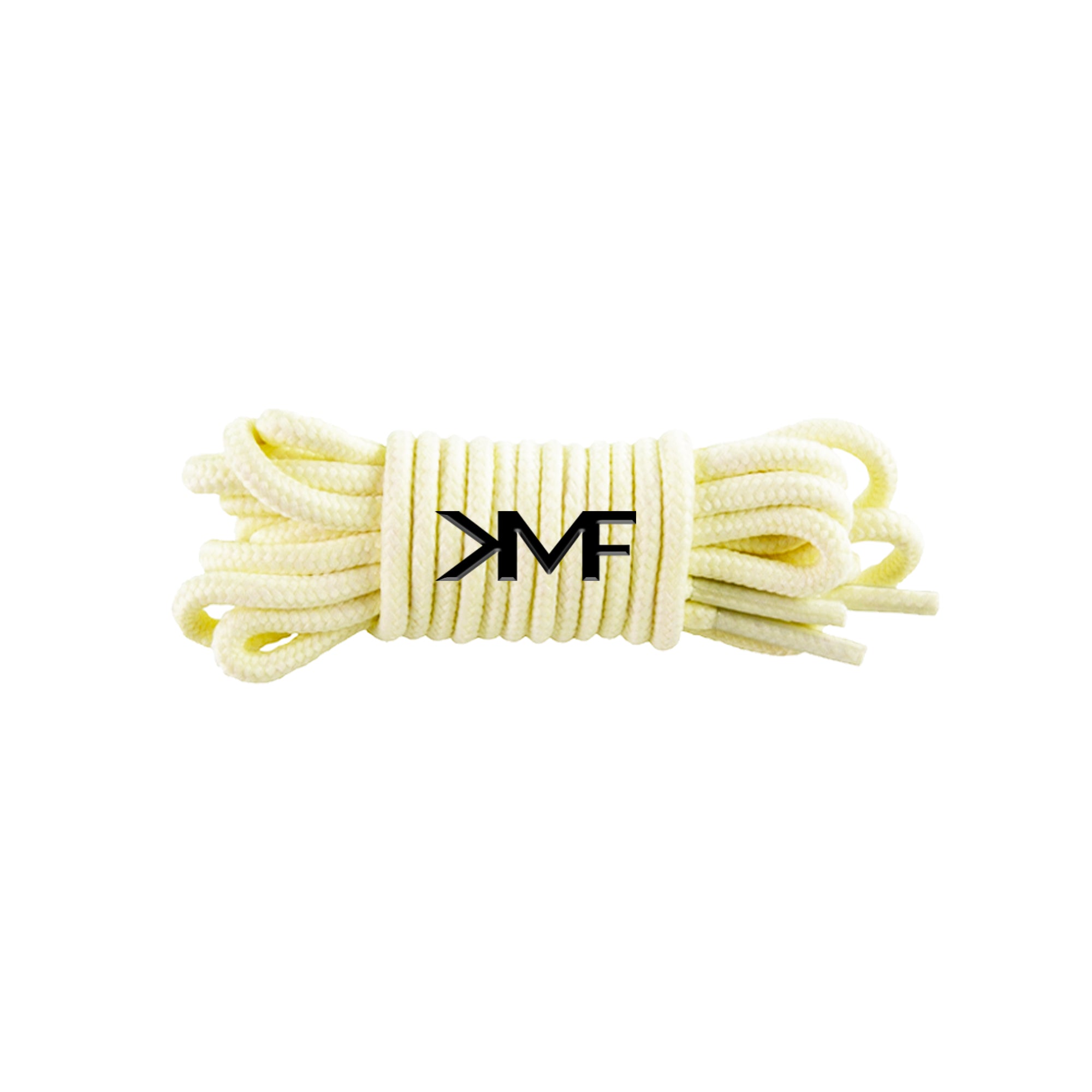 Cream Classic Thin Round Shoelaces