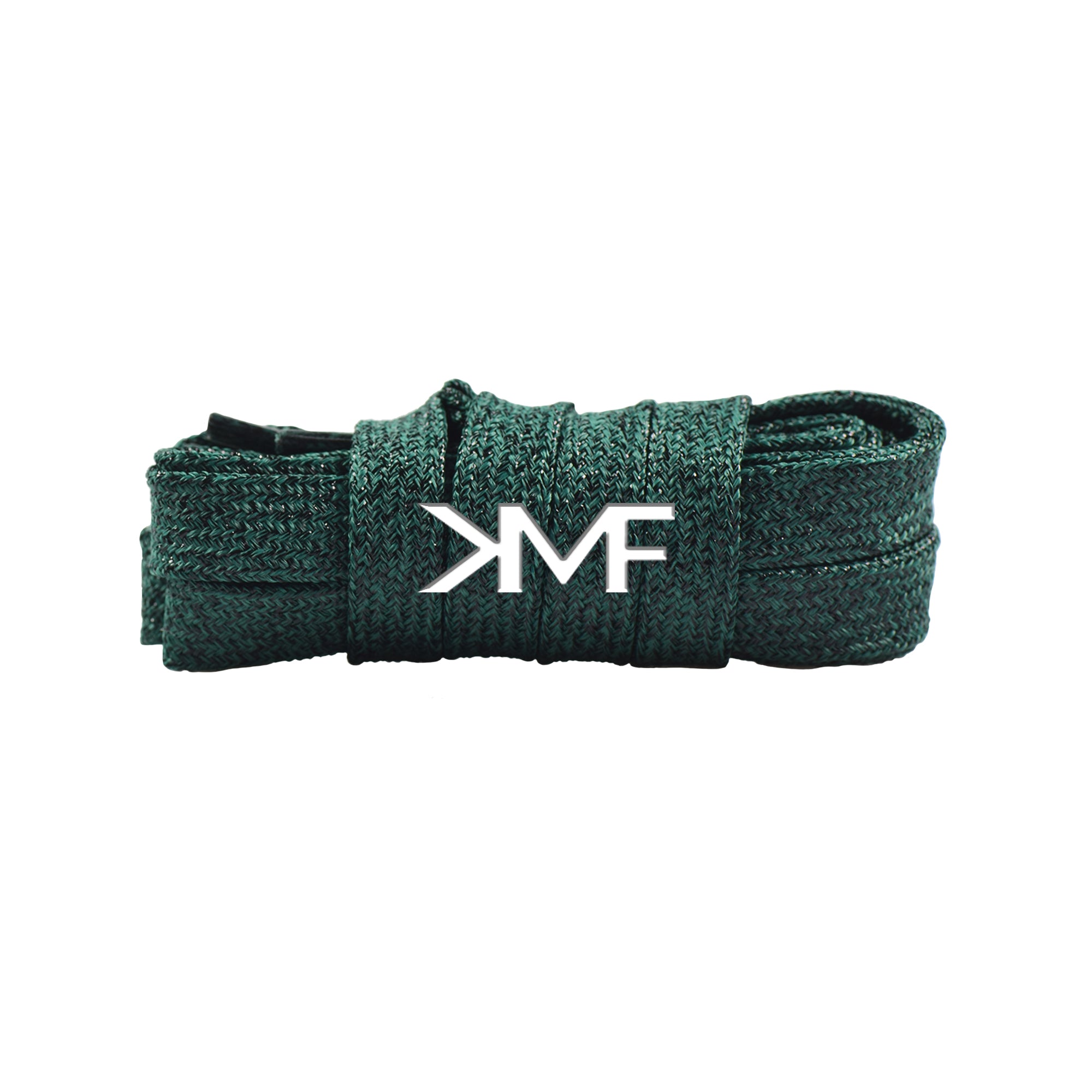 Emerald Green V1 Glitter Flat Shoelaces