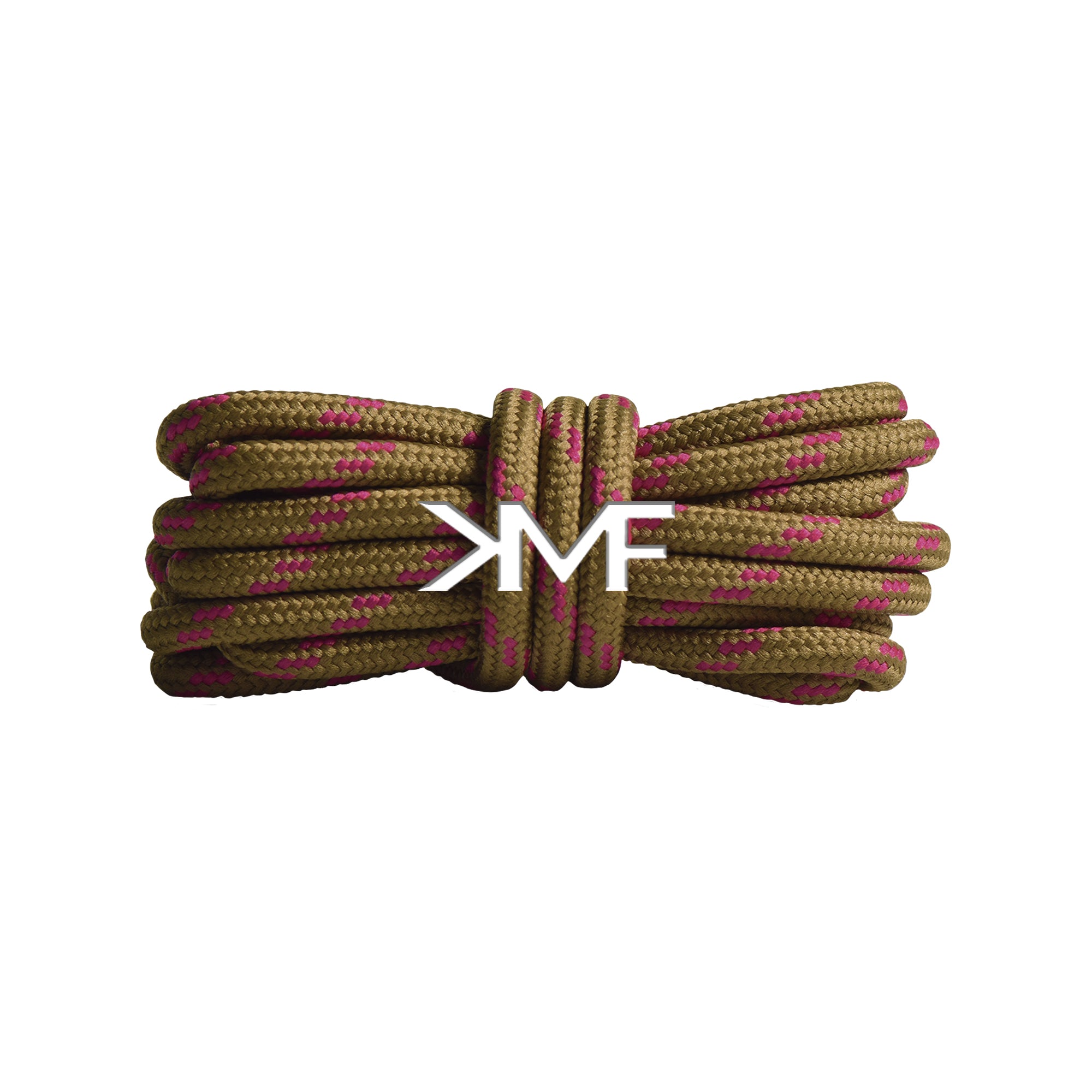 Golden Brown & South Beach Pink Classic Two-tone Round Shoelaces