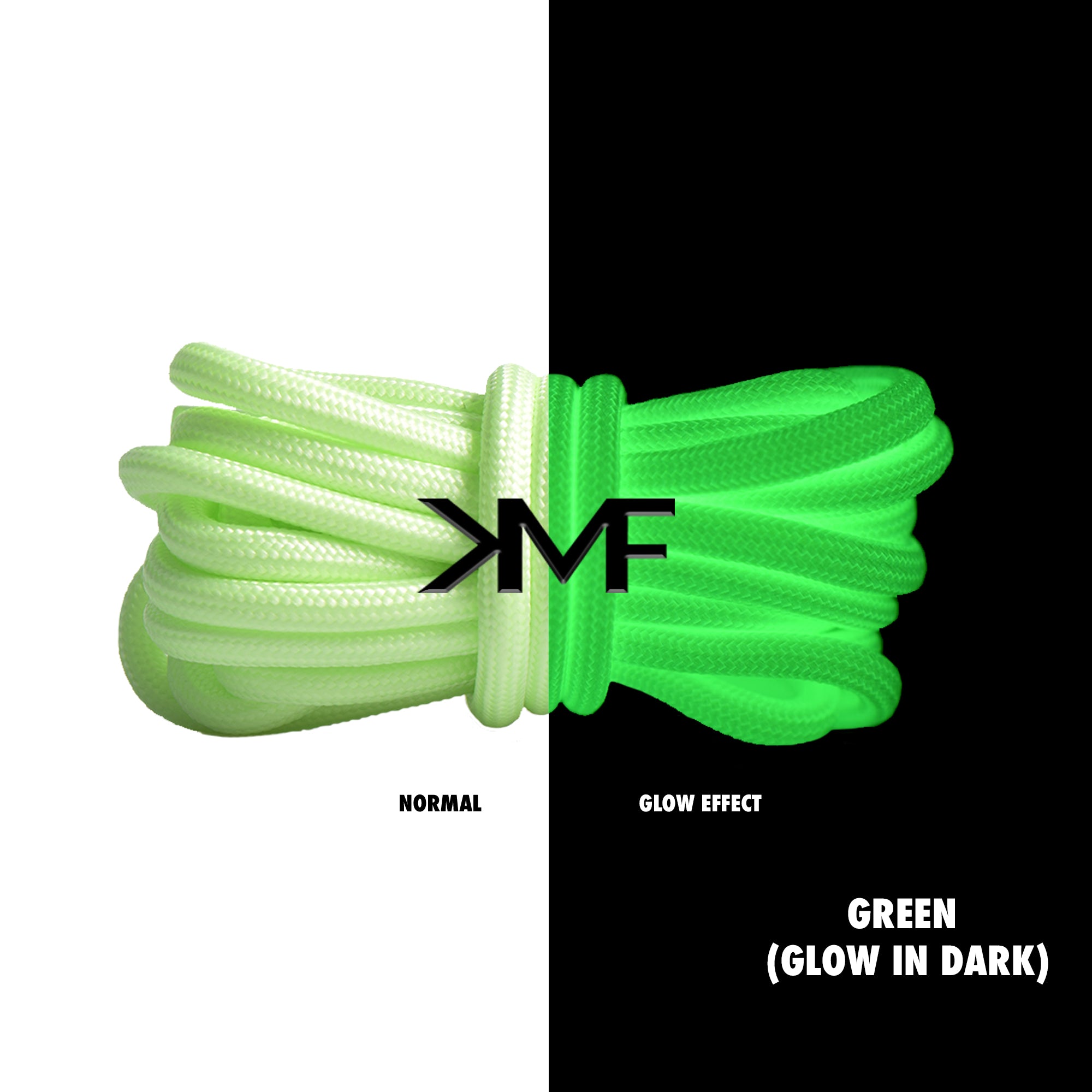 Green Glow In Dark Boost 350 Premium Rope Shoelaces