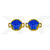 Gold / Blue Medusa Head Dubraes