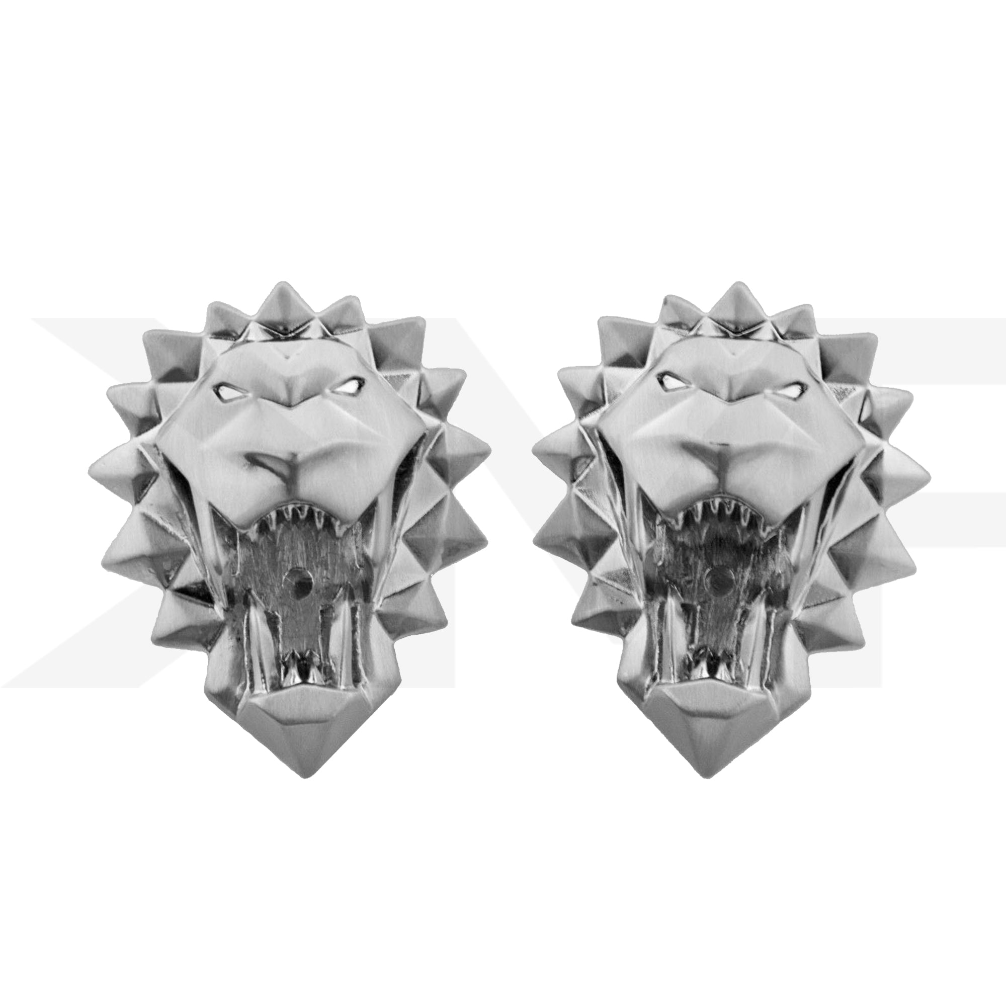 Brushed Silver Roaring Lion Dubraes