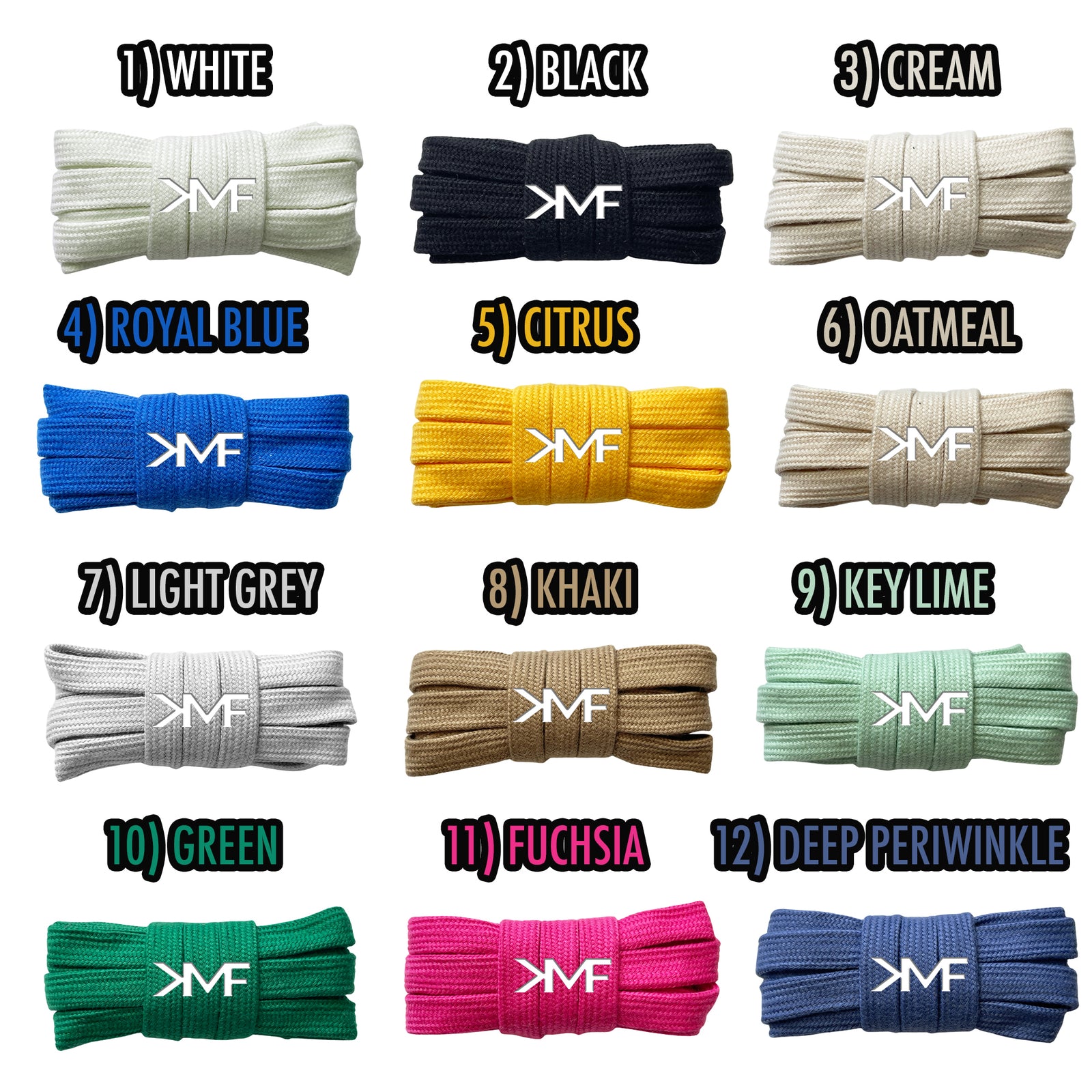 Cotton Flat Wide Shoelaces