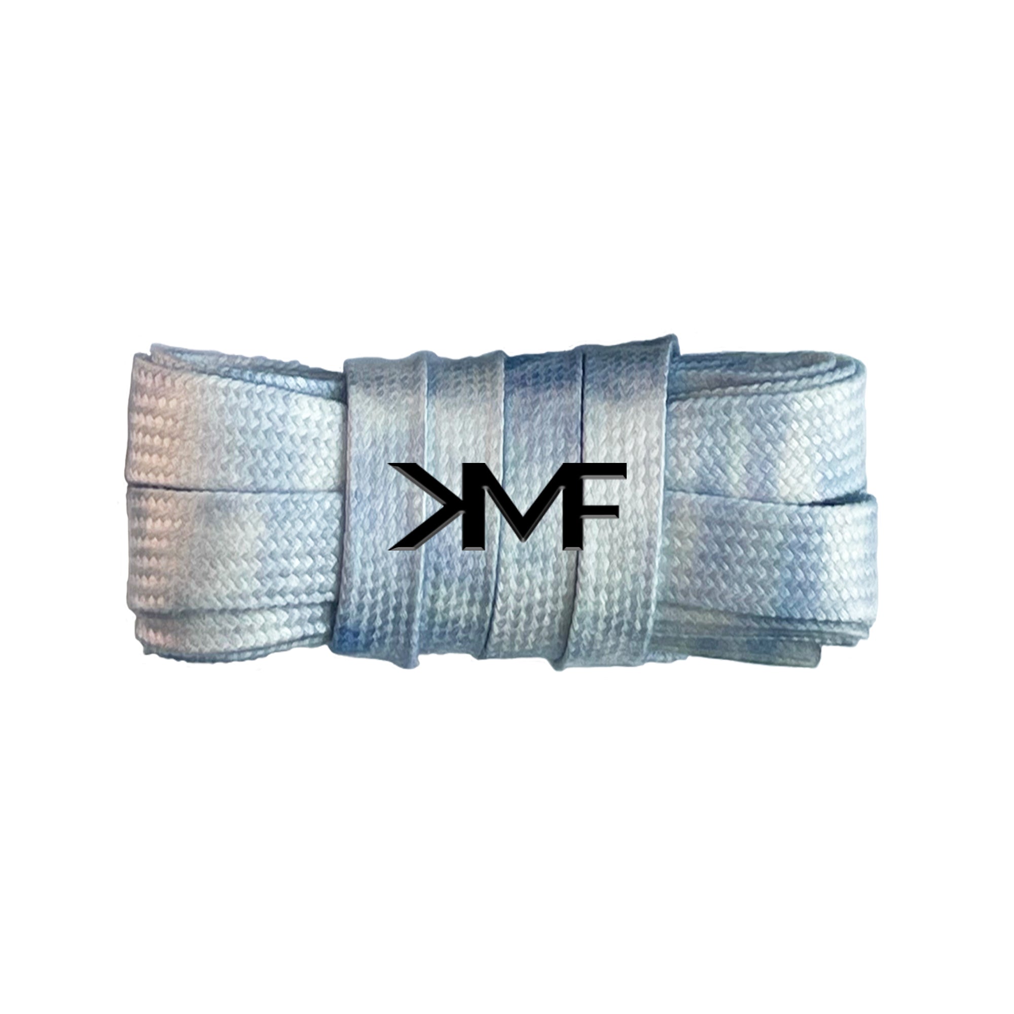 Light Wash Denim Print Flat Shoelaces