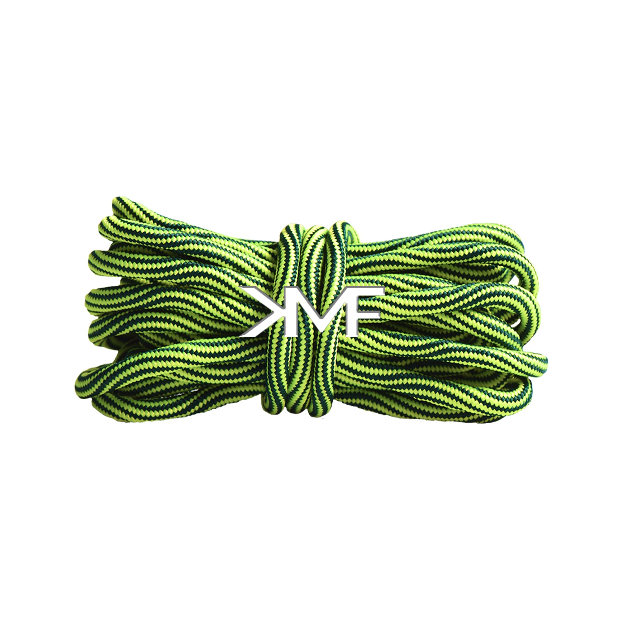 Lime Green 3D Swirl Rope Shoelaces