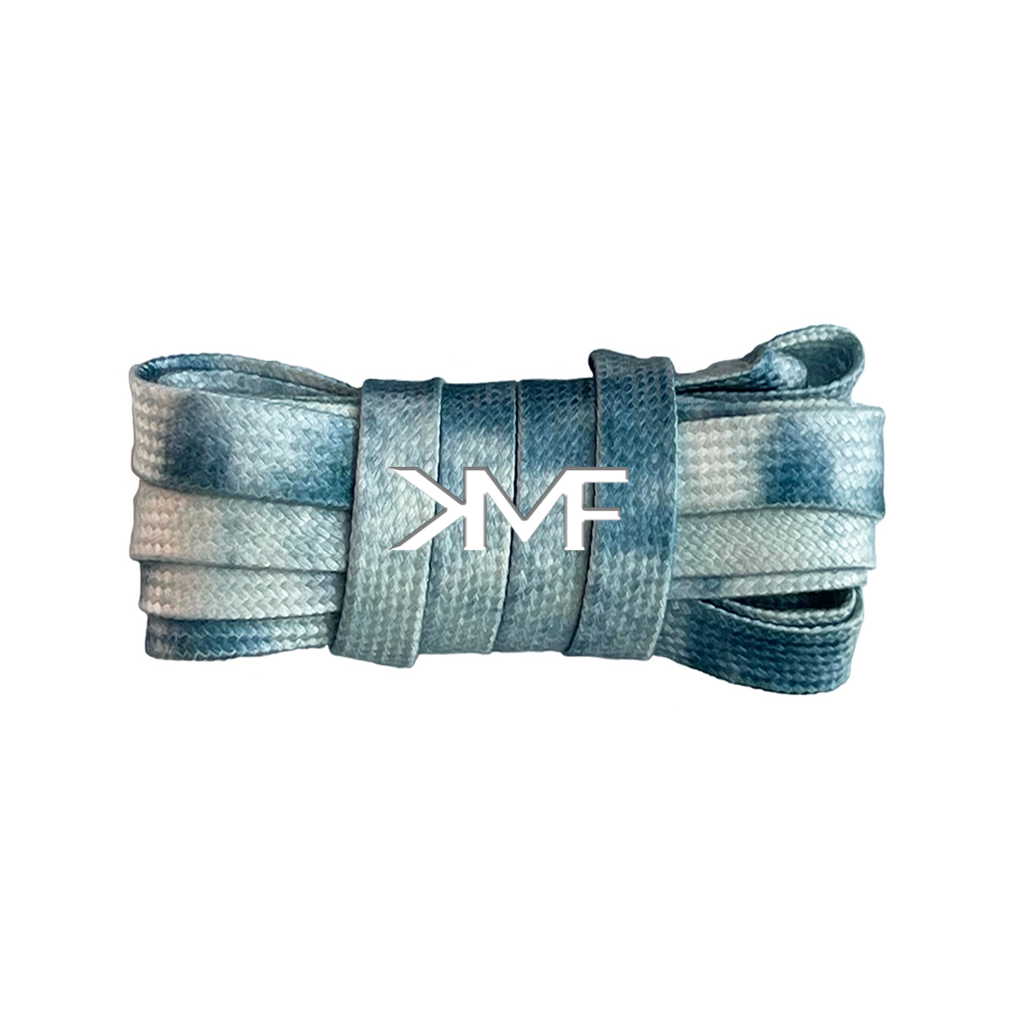 Medium Wash Denim Print Flat Shoelaces