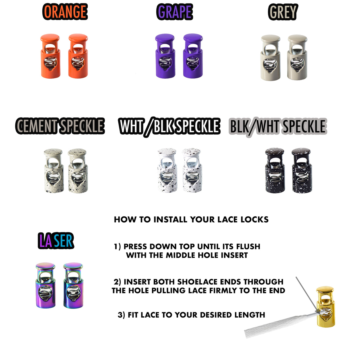 Premium Metal Lace Locks