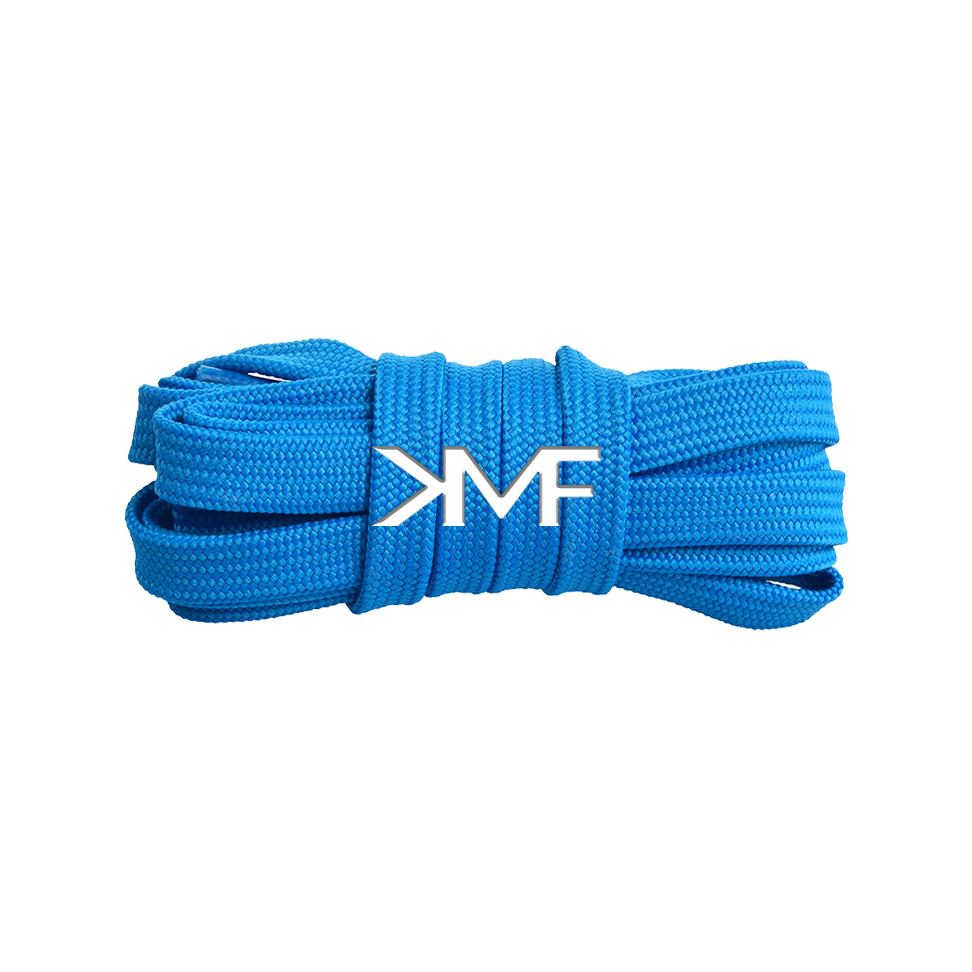 Neon Blue KMF x Bloomingdales Flat Shoelaces