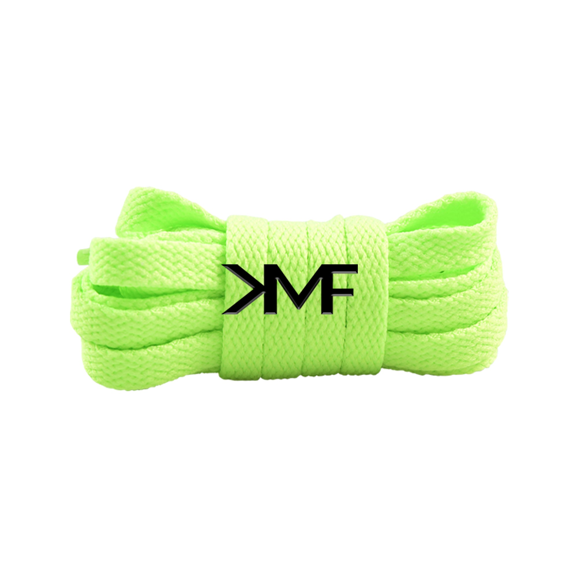 Neon Green Slim Classic Flat Shoelaces