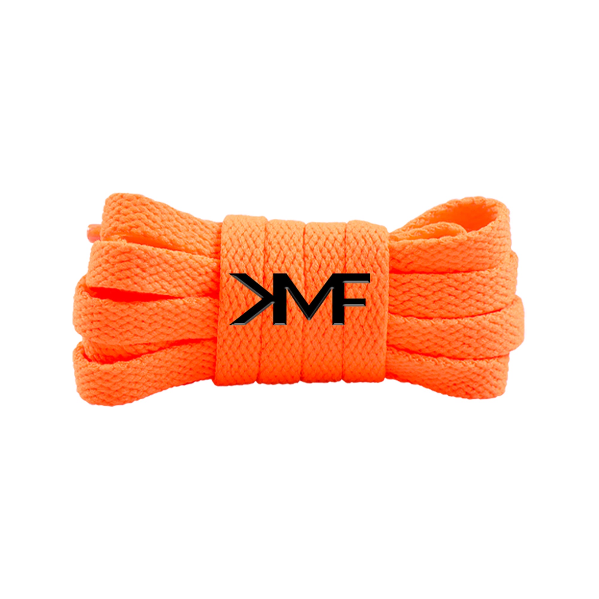 Neon Orange Slim Classic Flat Shoelaces