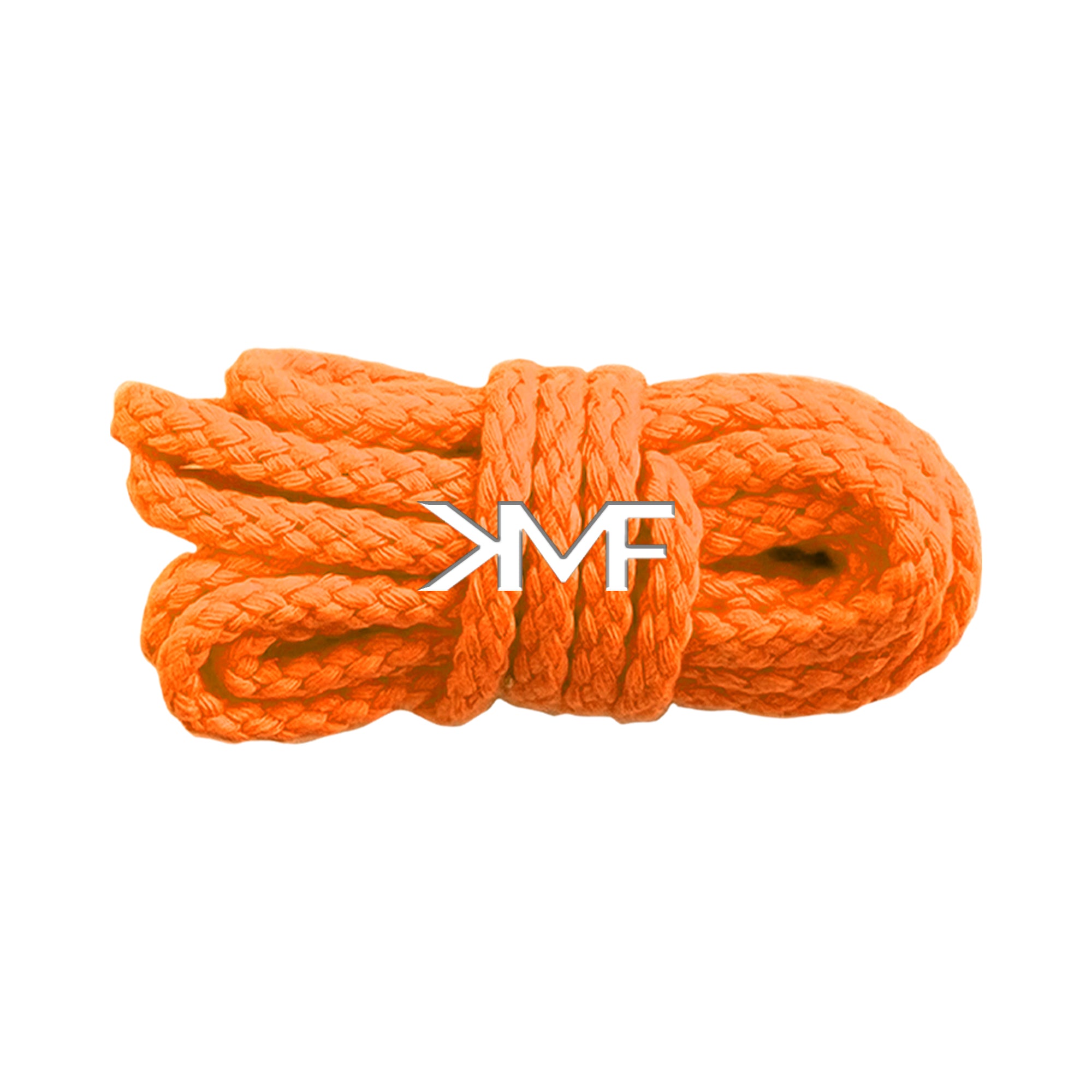 Neon Orange Thin Braided Rope Shoelaces
