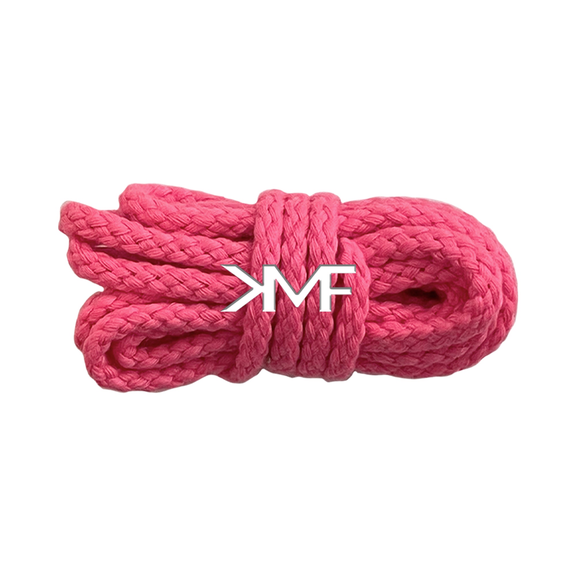 Neon Pink Thin Braided Rope Shoelaces