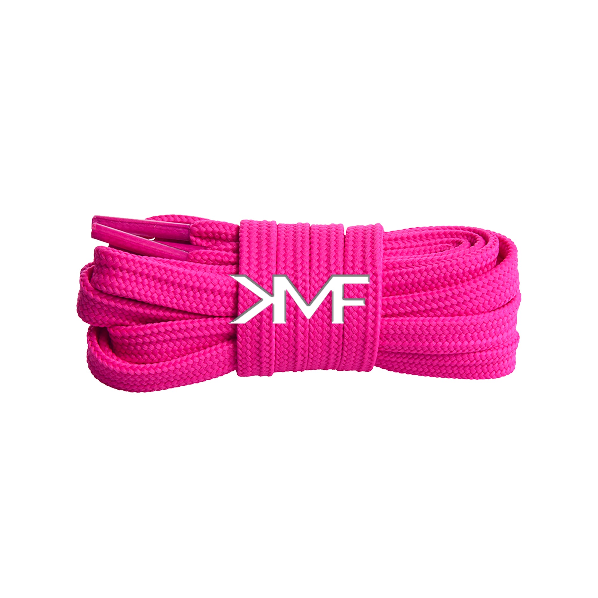Neon Pink KMF x Bloomingdales Flat Shoelaces