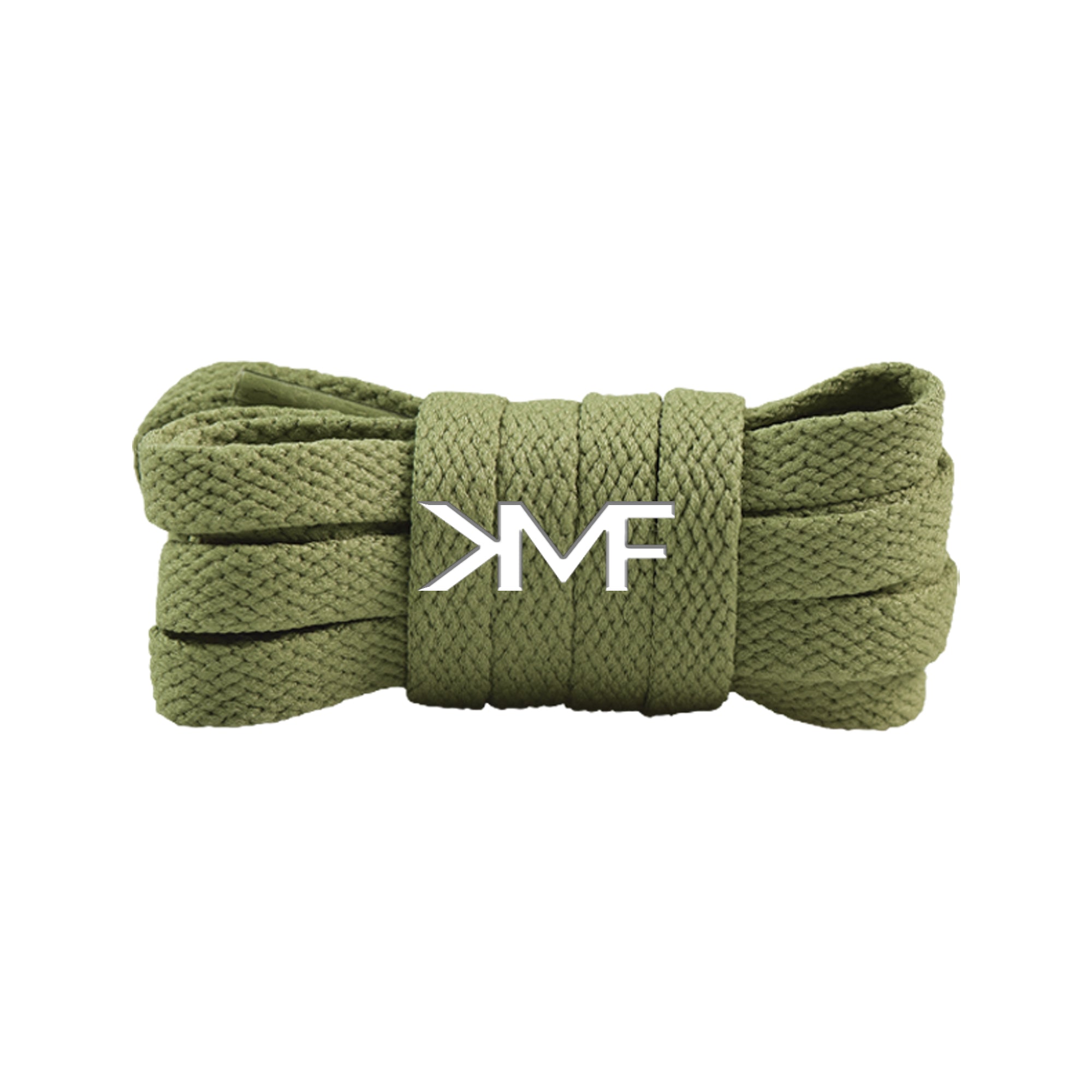 Olive Slim Classic Flat Shoelaces