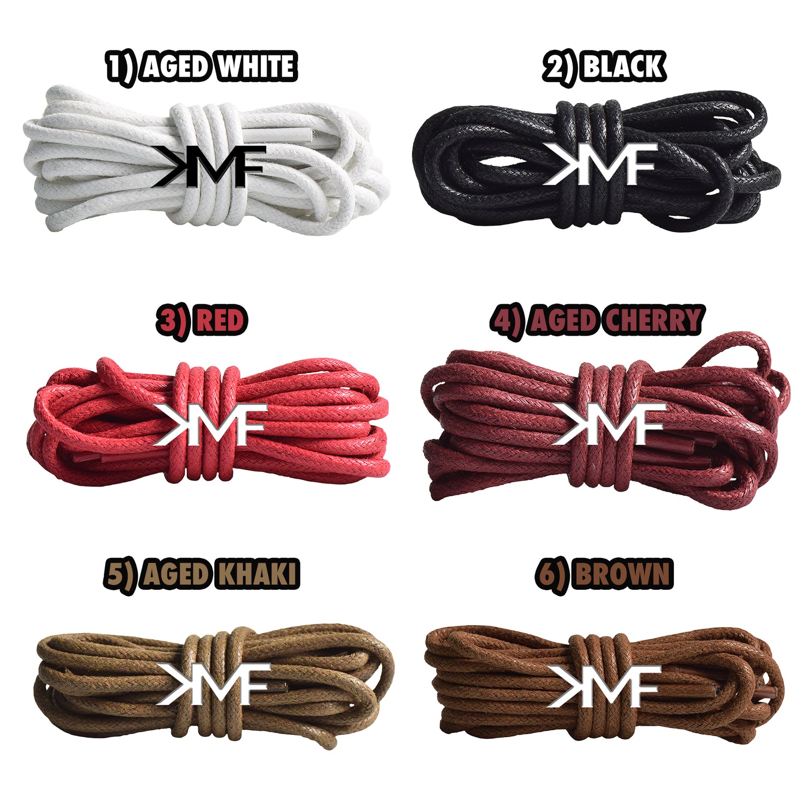 Thin Rope Wax Shoelaces
