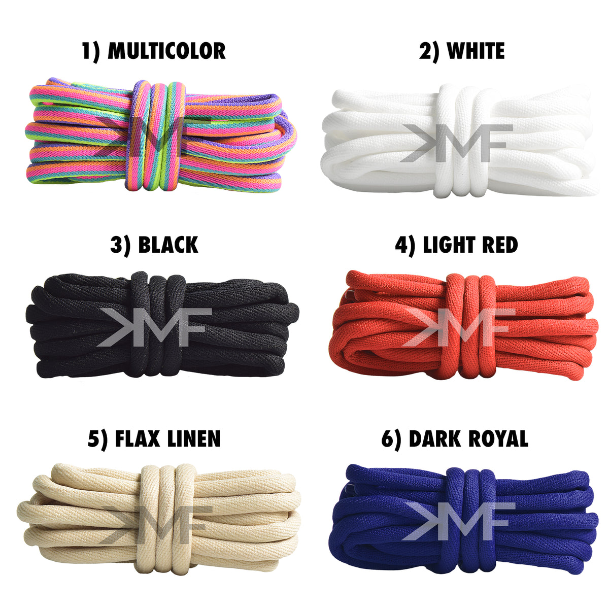 Tubular Round Shoelaces
