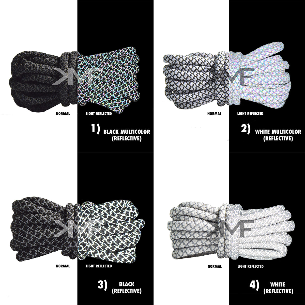Classic Reflective Rope Shoelaces