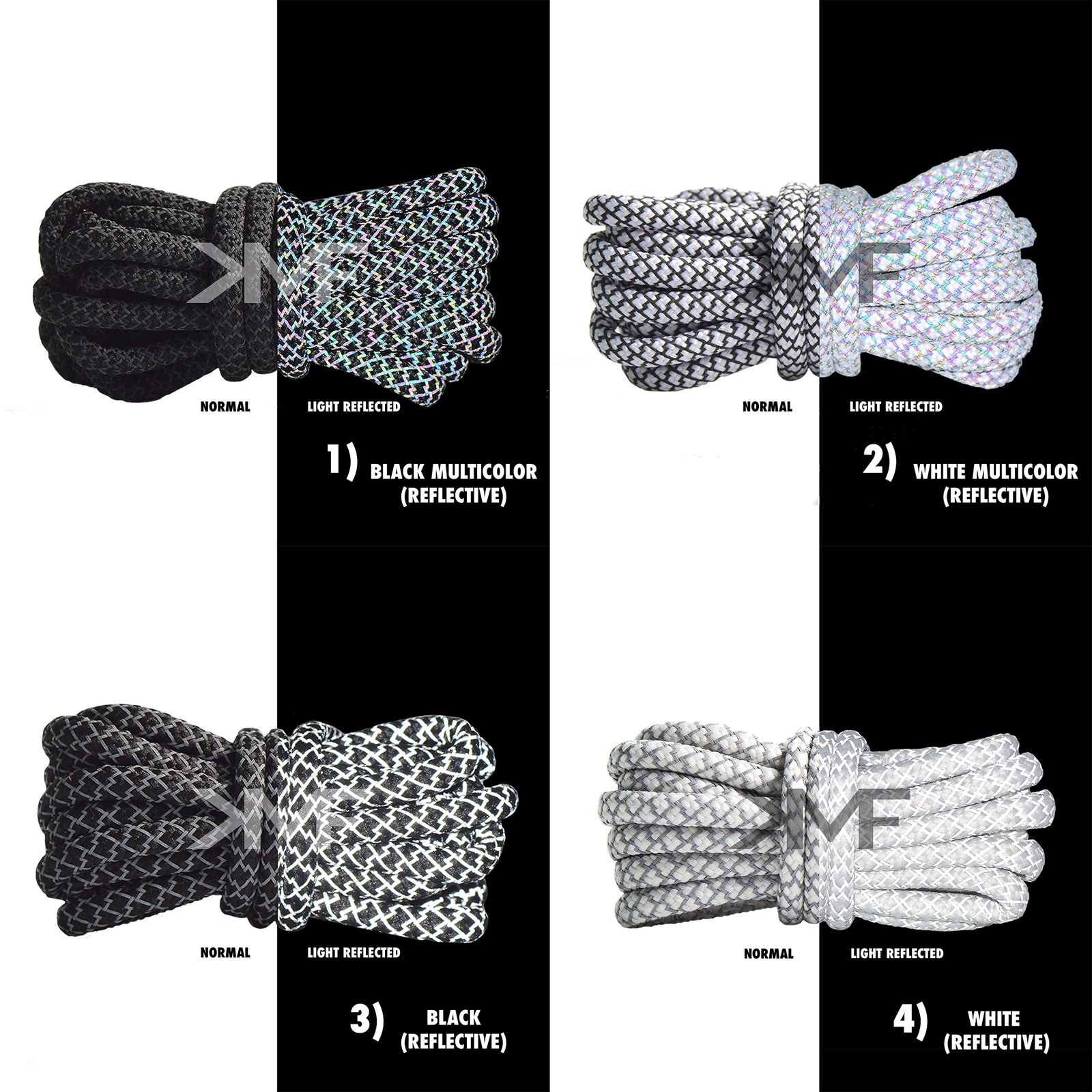Classic Reflective Rope Shoelaces