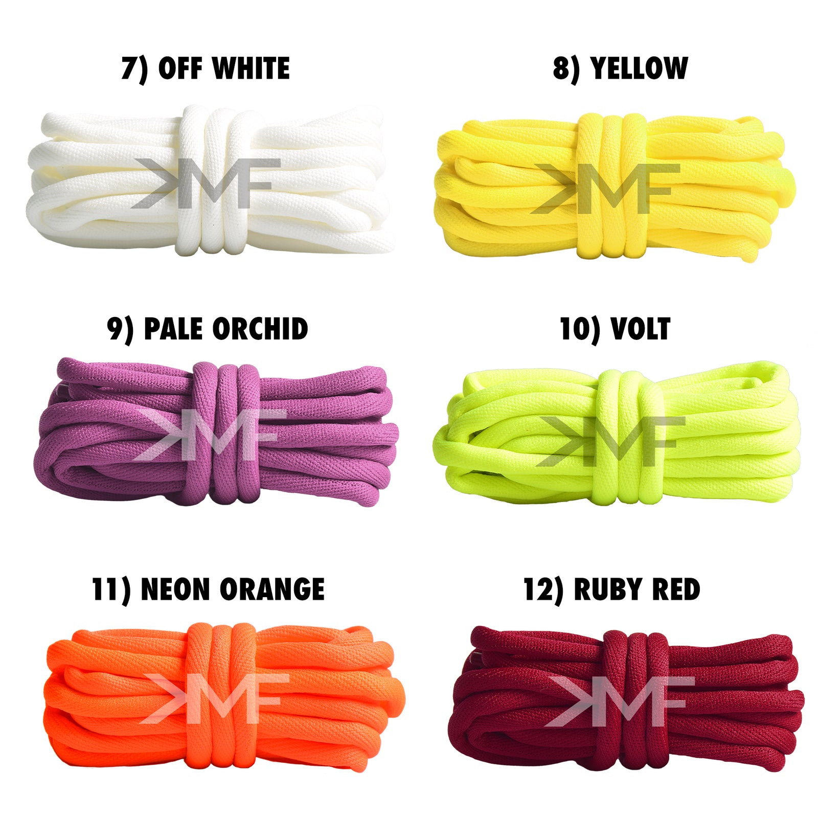 Tubular Round Shoelaces
