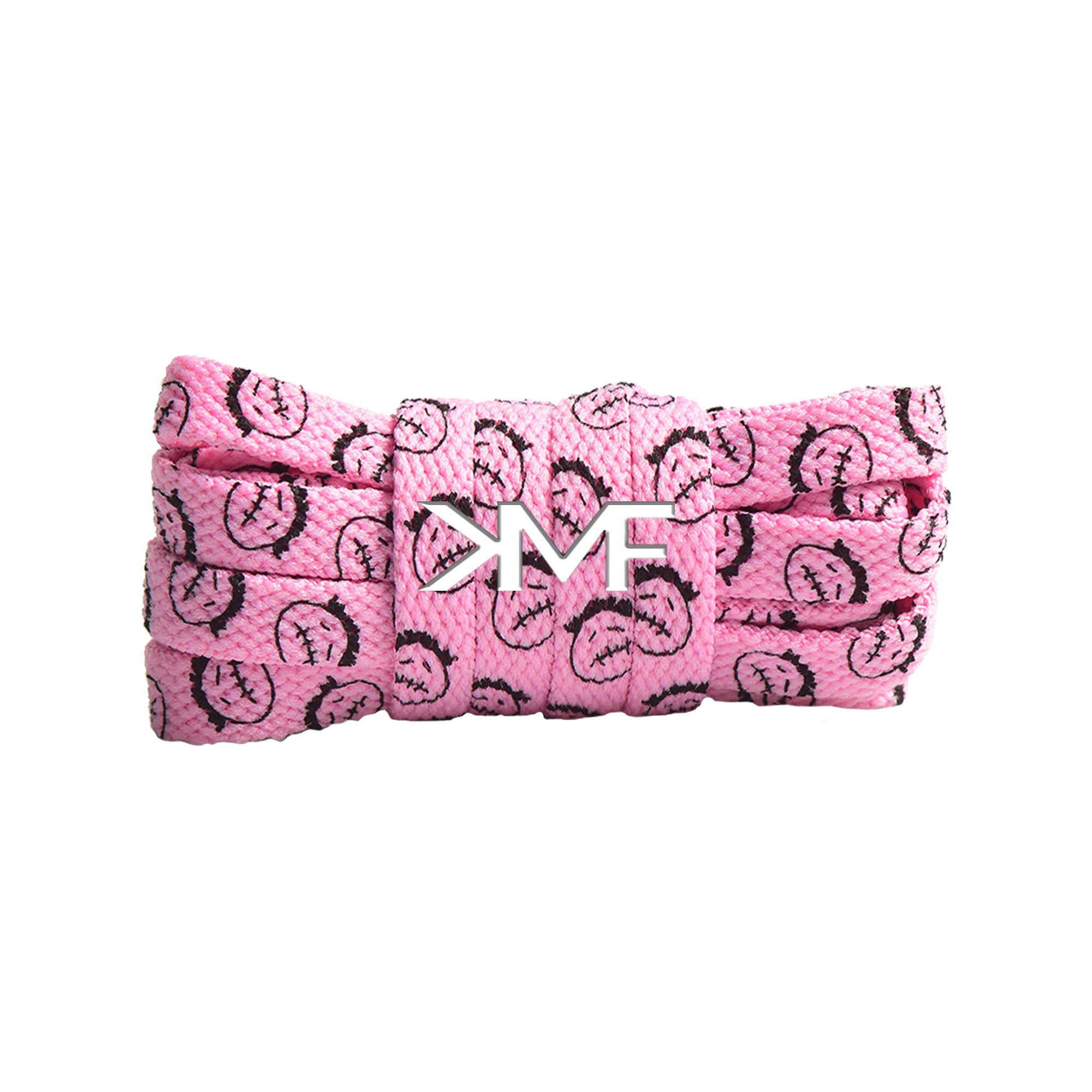 Pink & Black Cactus Jack Flat Shoelaces