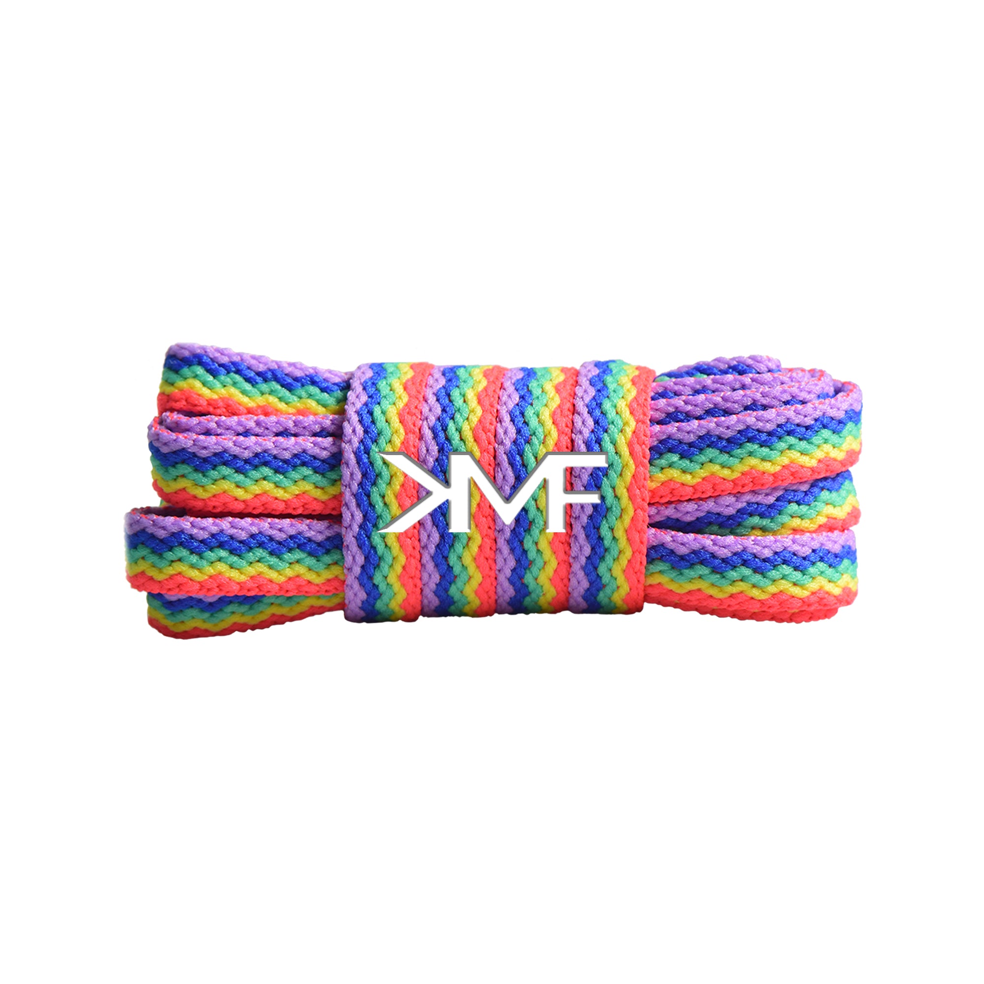 Rainbow Wave Flat Shoelaces