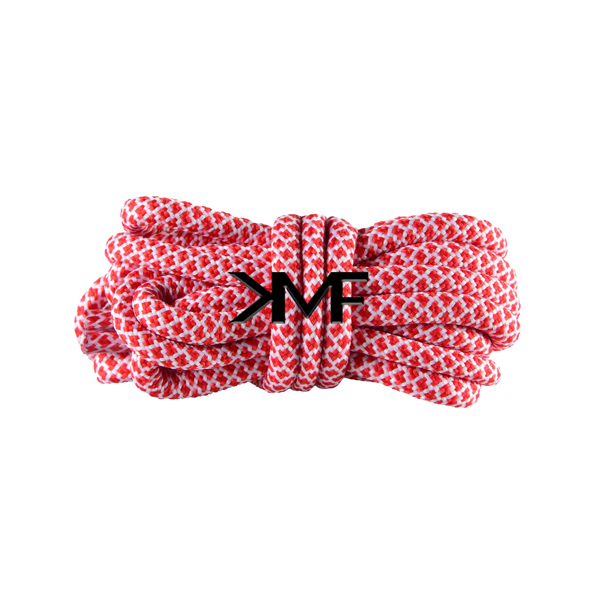 Red & White Honeycomb Rope Shoelaces