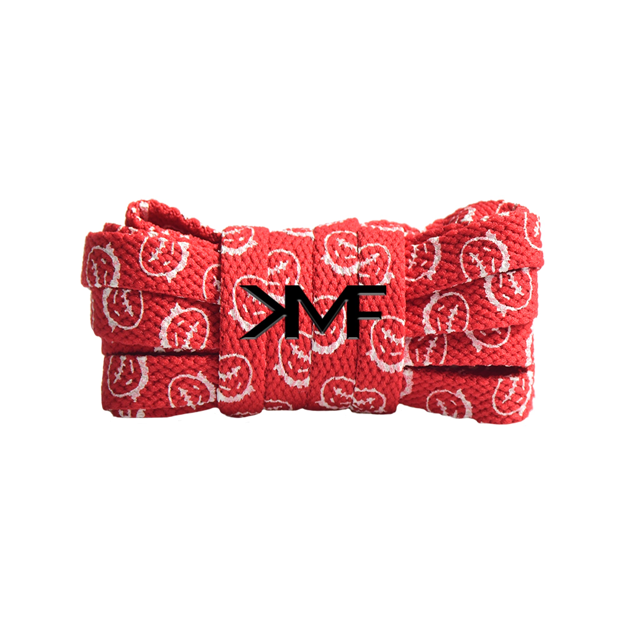 Red & White Cactus Jack Flat Shoelaces