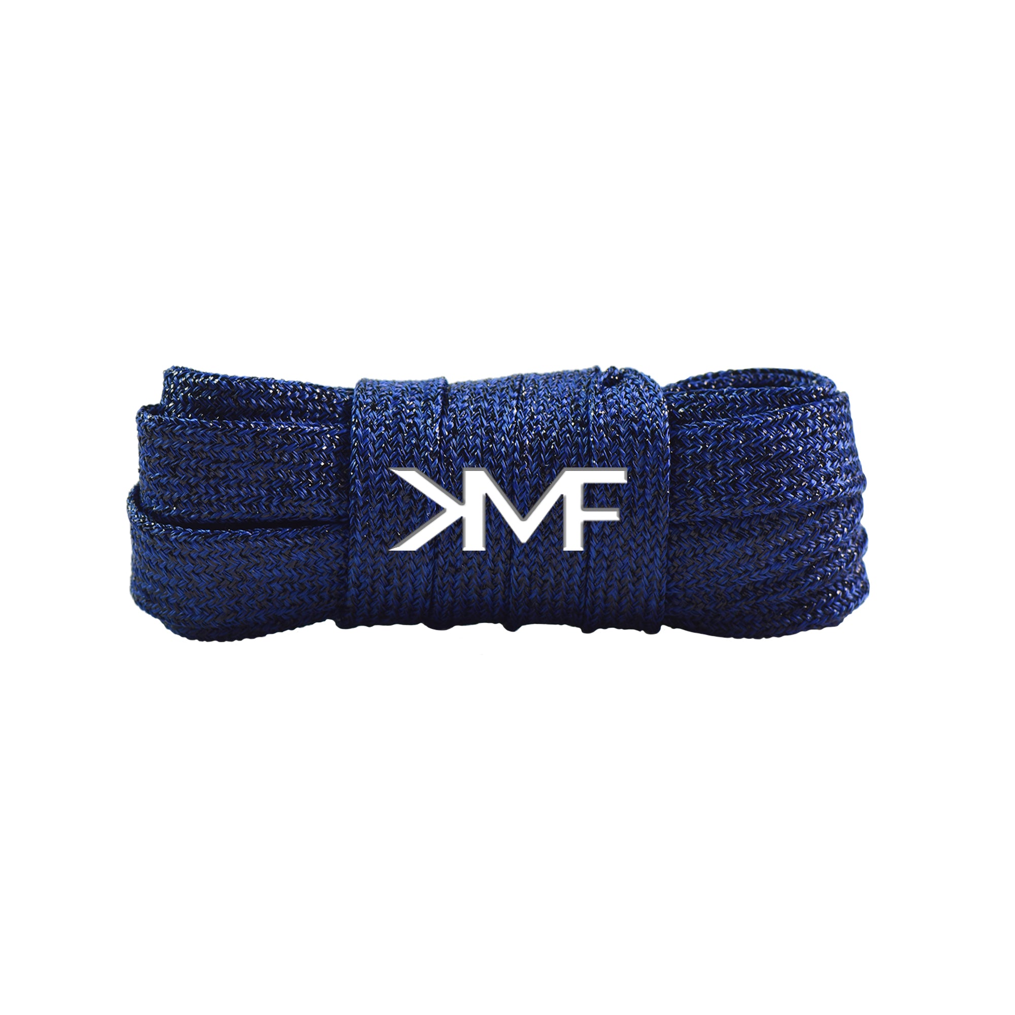 Royal Blue V1 Glitter Flat Shoelaces