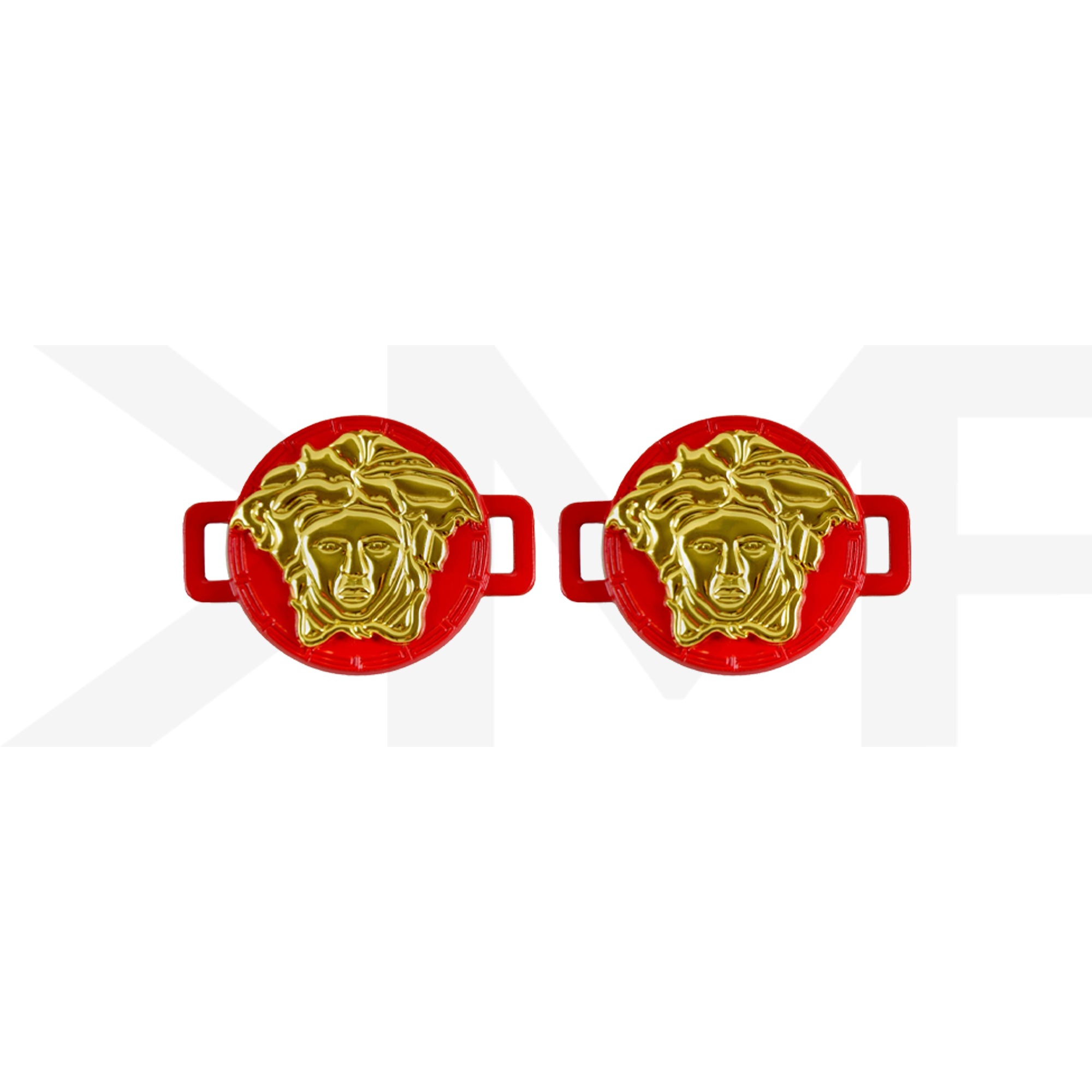 Red / Gold Medusa Head Dubraes