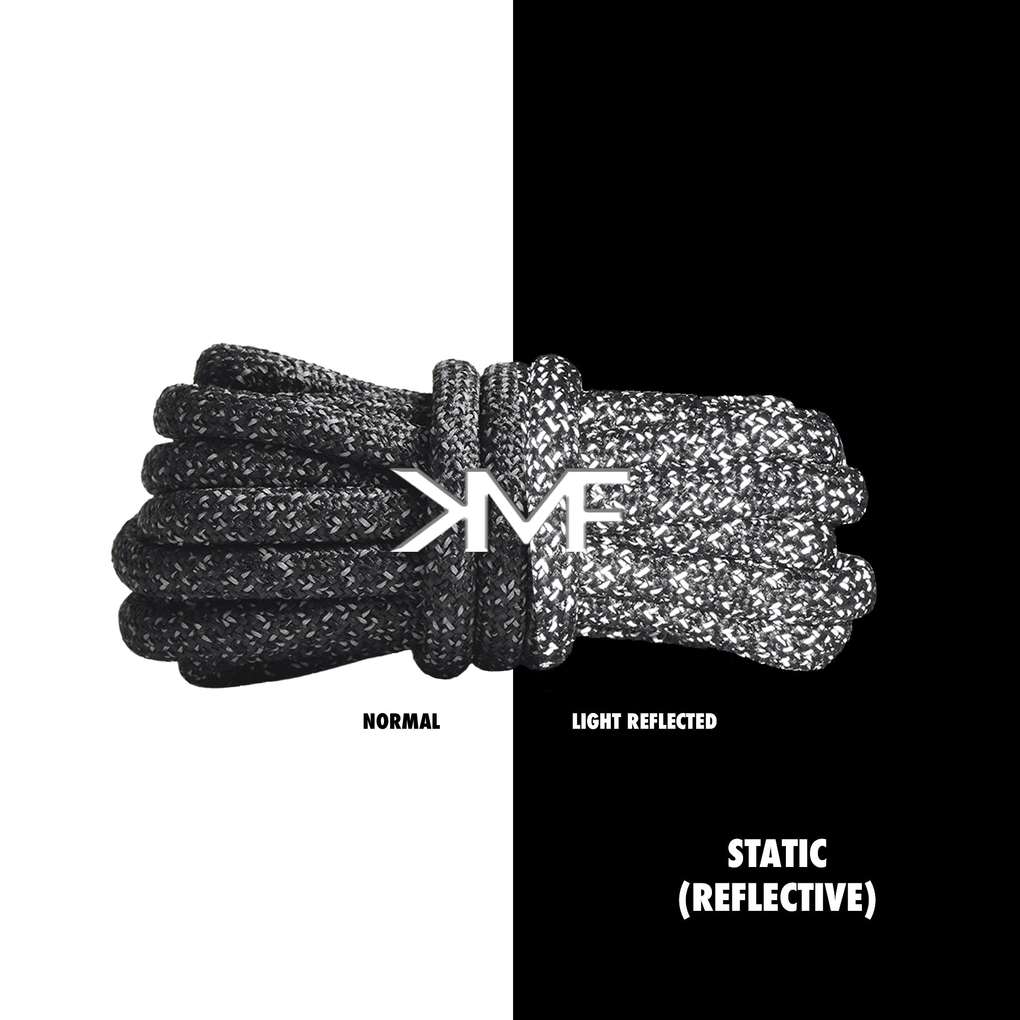 Static Reflective Boost 350 Premium Rope Shoelaces