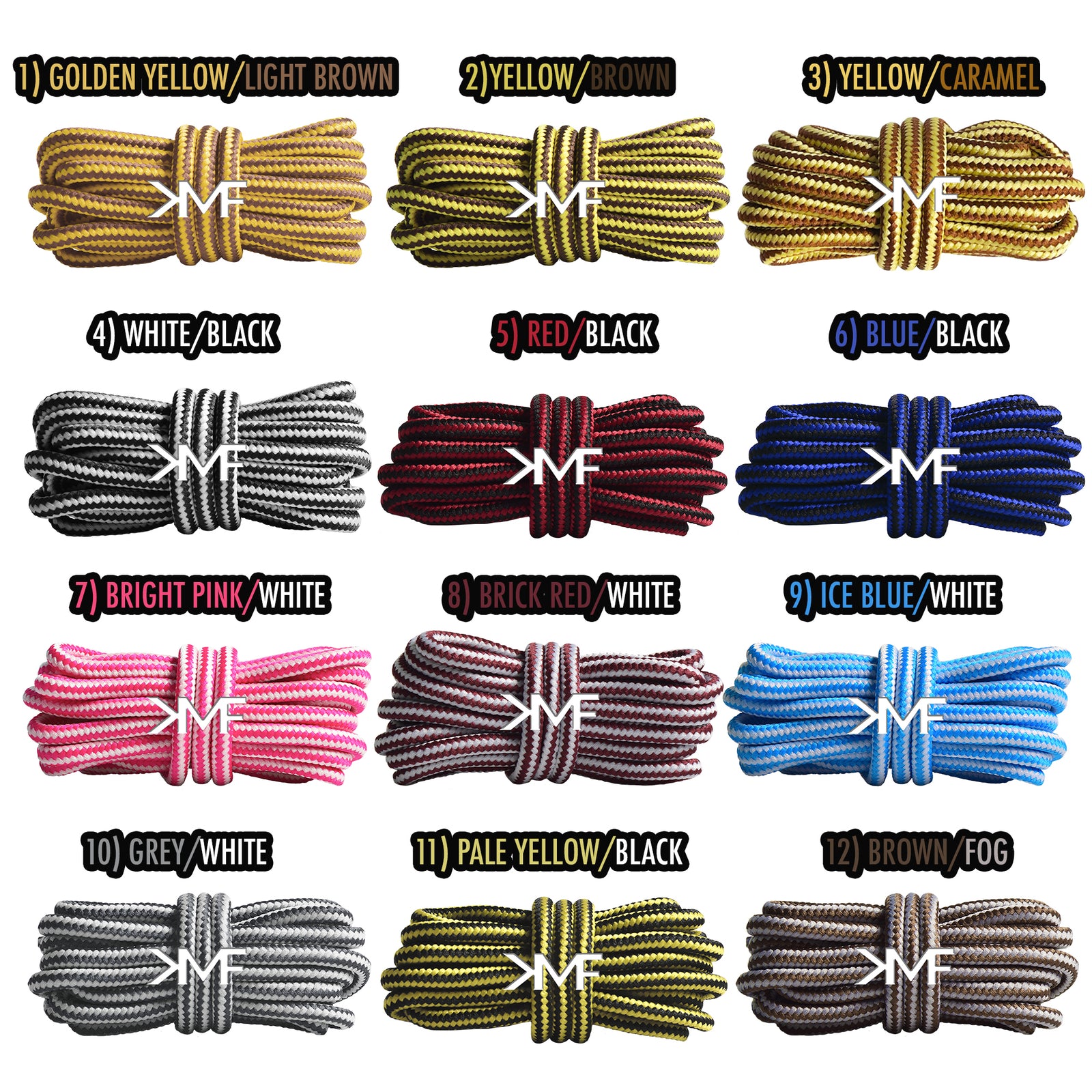 Rope Dual Tone Premium Boot Shoelaces