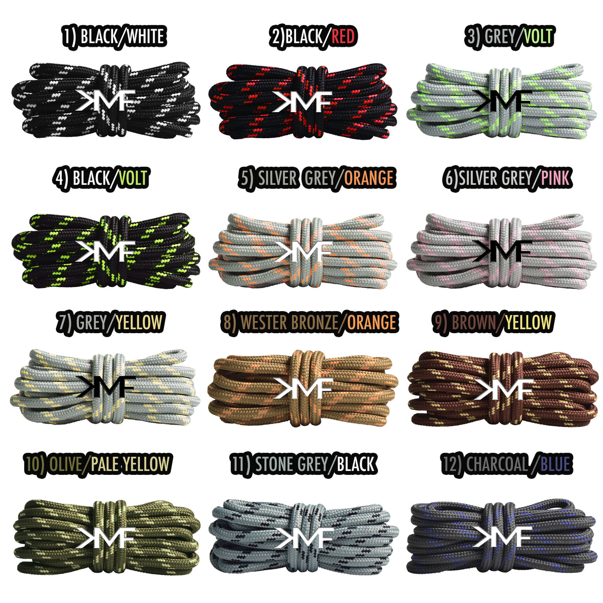 Rope Dual Pattern Premium Boot Shoelaces