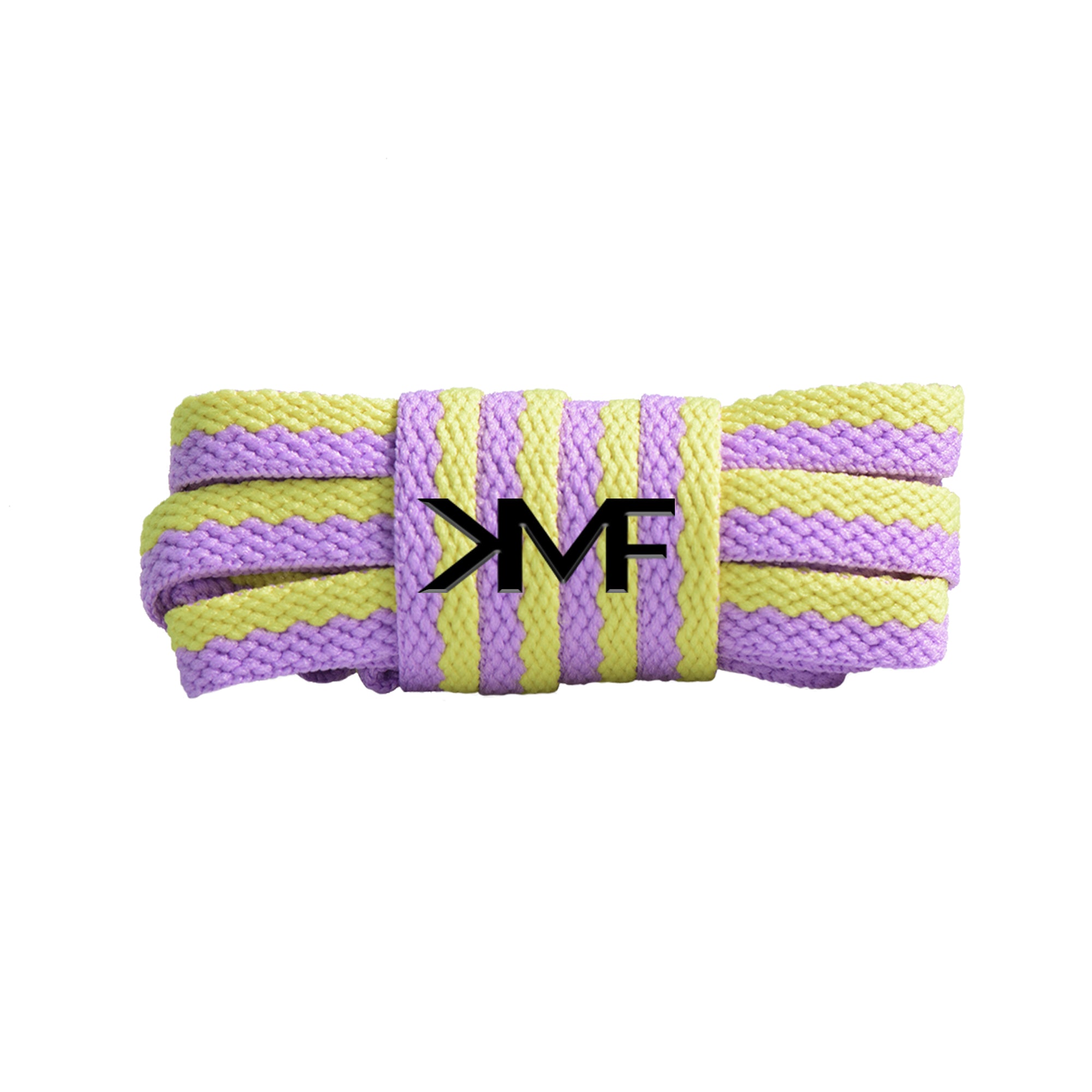Violet Yellow Dual Tone Flat Shoelaces