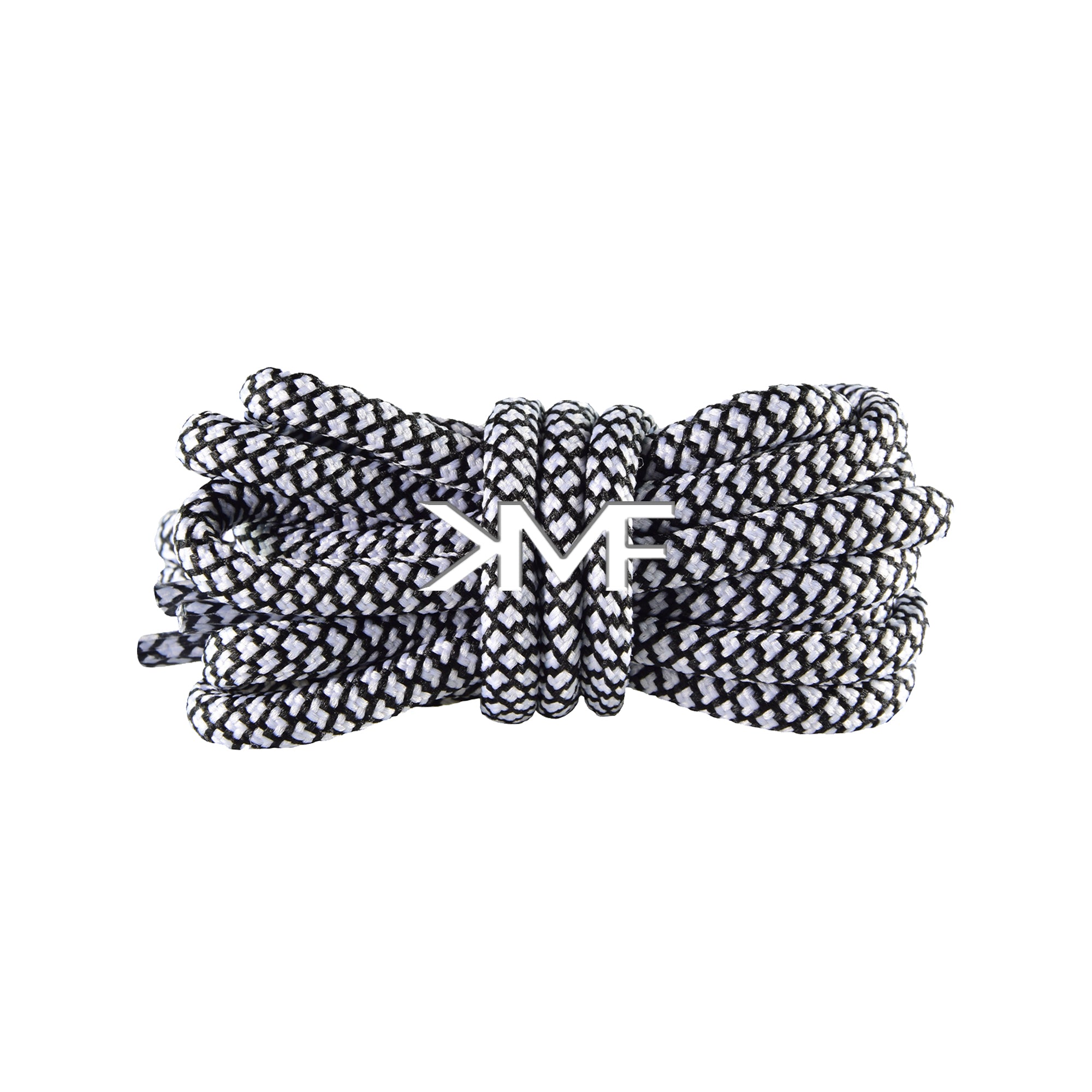 White & Black Honeycomb Rope Shoelaces
