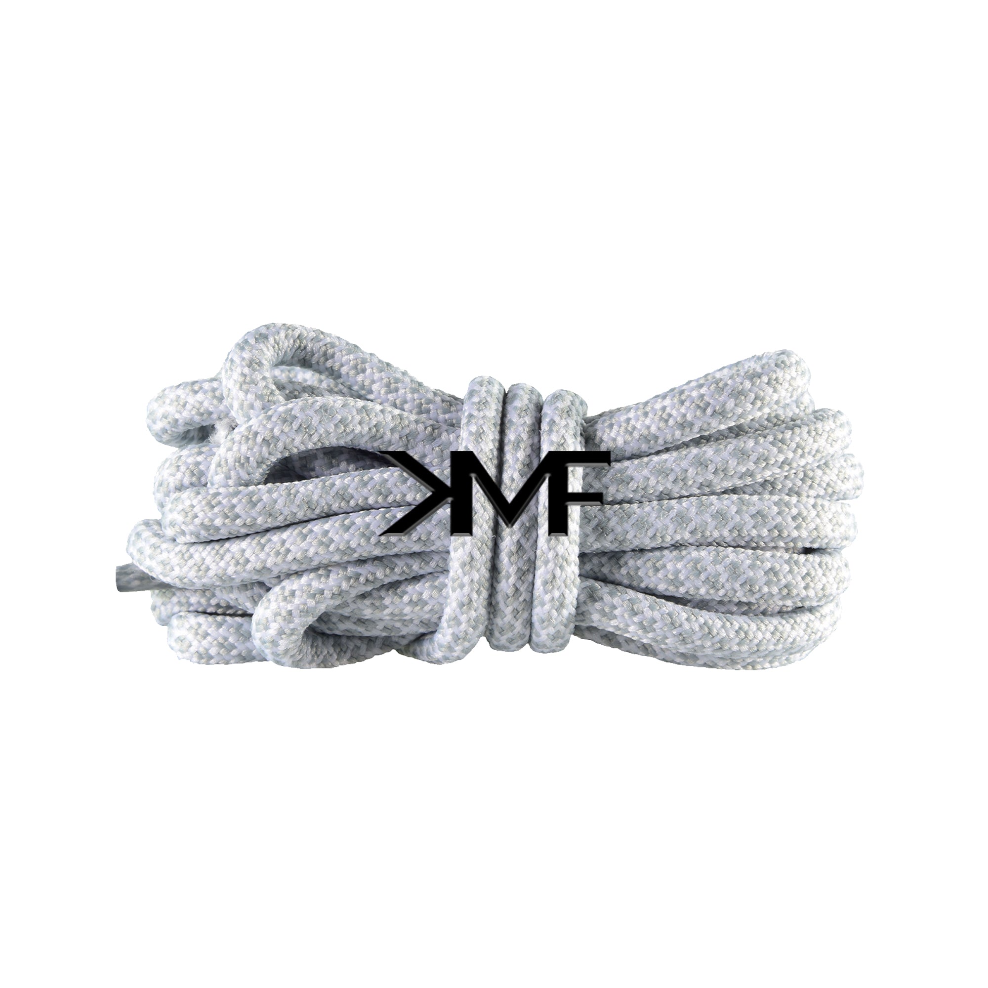 White & Grey Honeycomb Rope Shoelaces