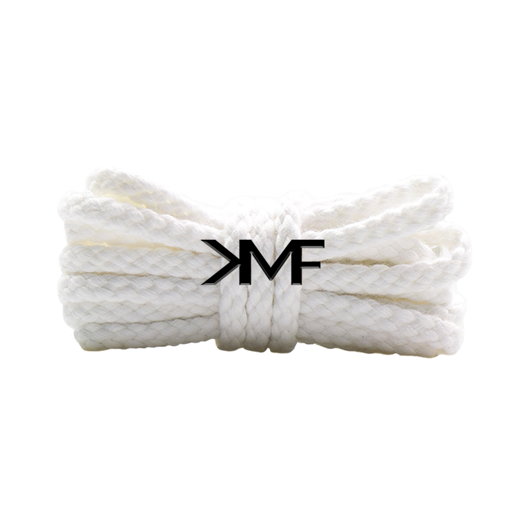 White Thin Braided Rope Shoelaces