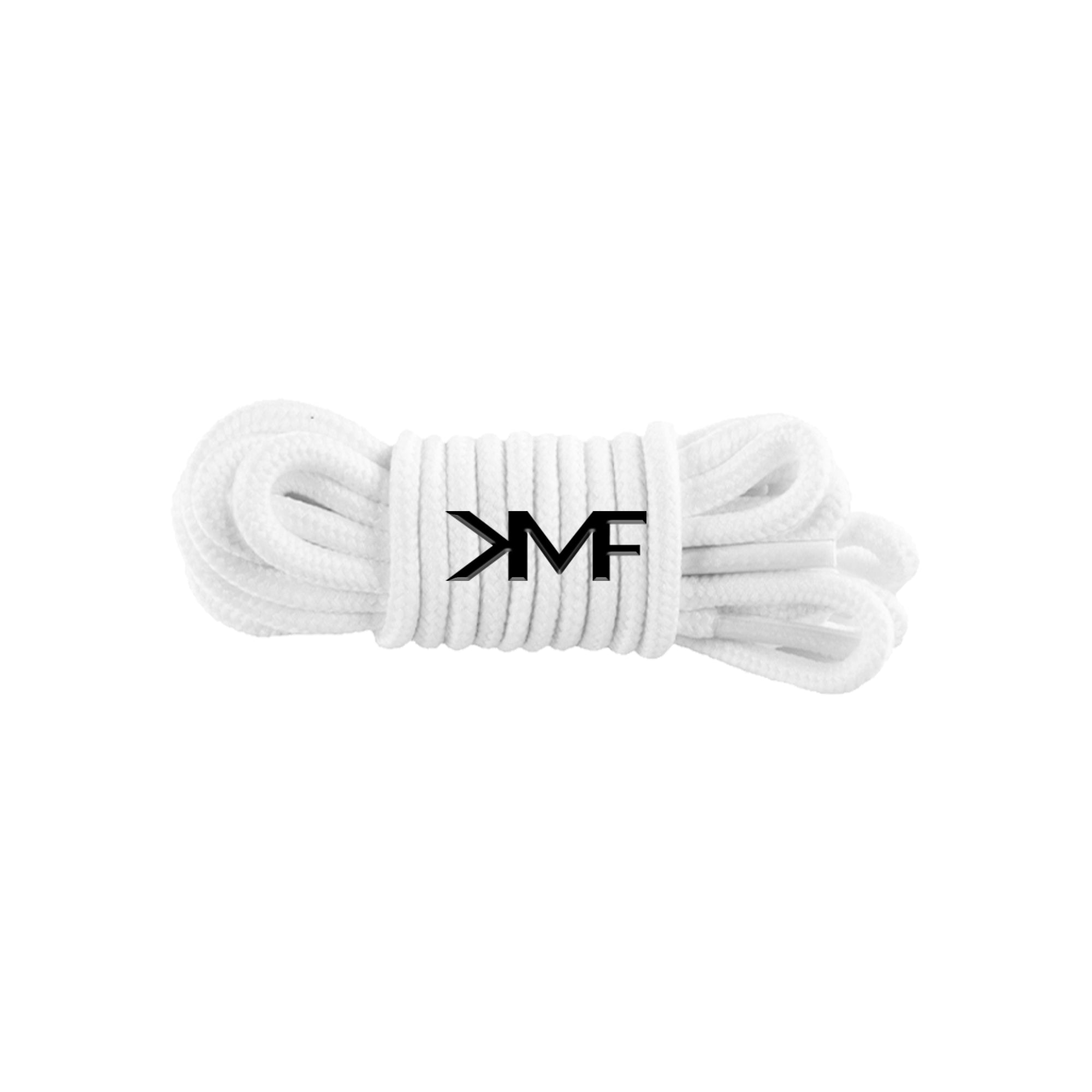 White Classic Thin Round Shoelaces