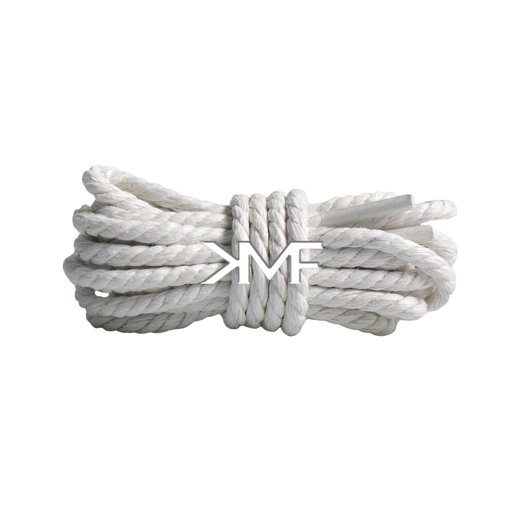 White Wax Twisted Rope Shoelaces