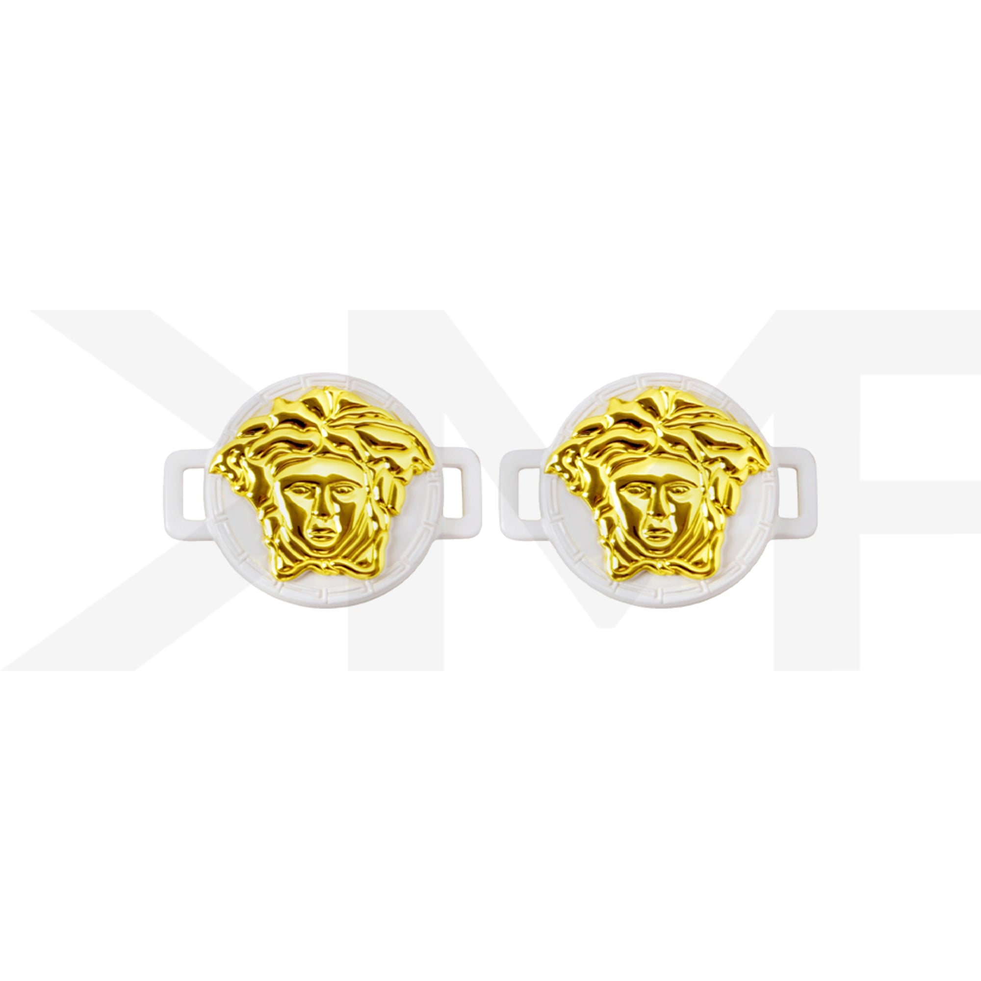 White / Gold Medusa Head Dubraes